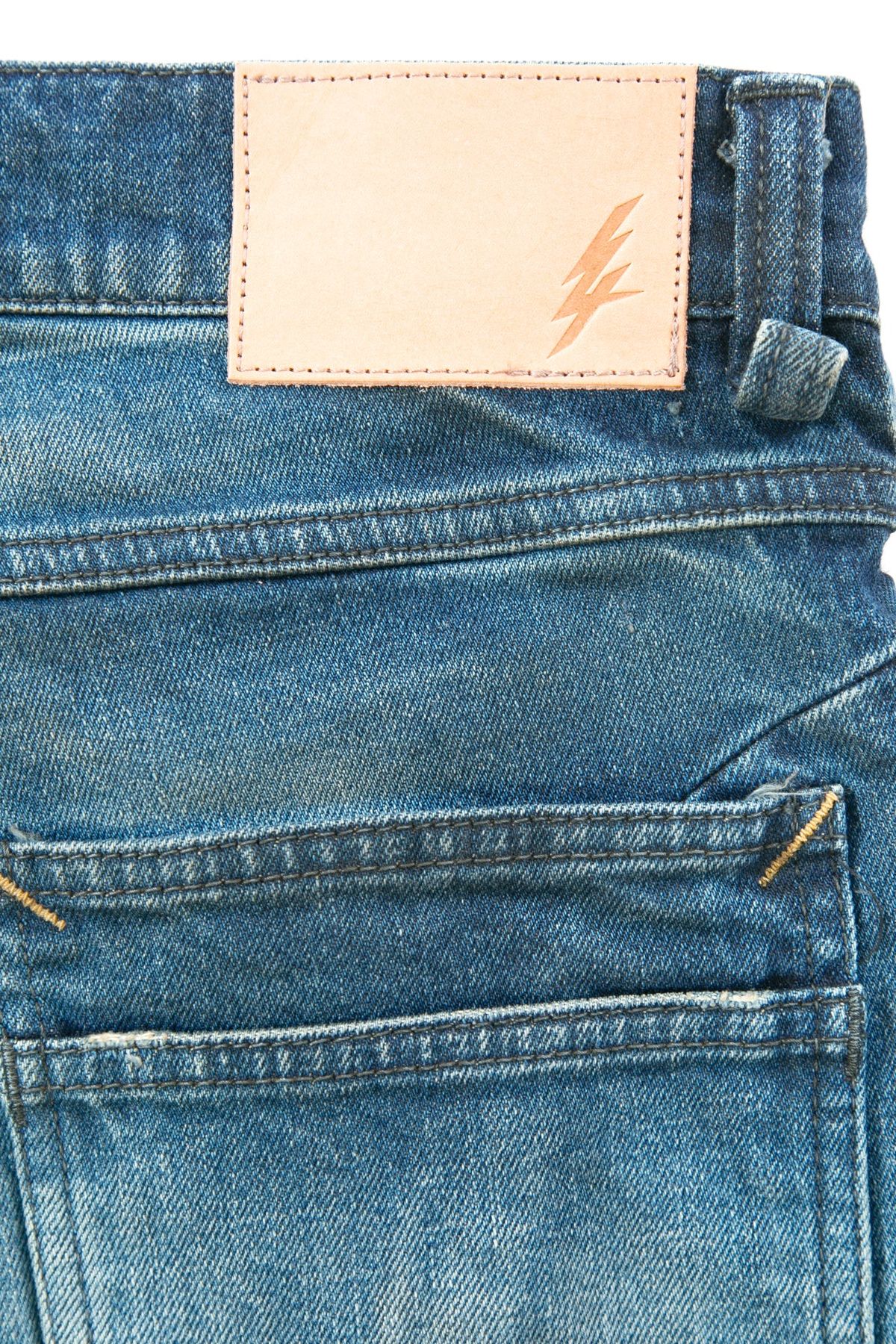 SKINNY JOHN 12.5oz Organic Cotton Stretch Denim Skinny Jeans / インディゴ 【STRUM】