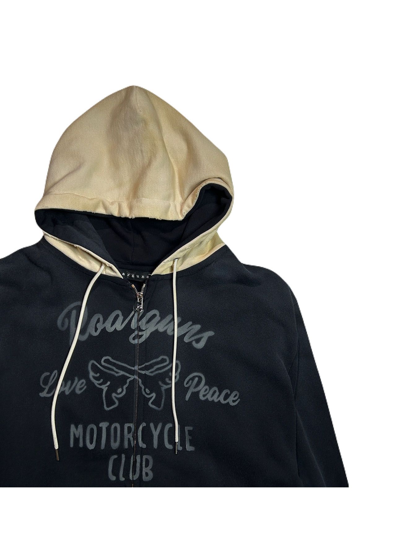 【予約品 8月10日(日) 締切 】SPRAY PRINT HOODIE / スプレープリント フーディー / ブラック×オフホワイト
