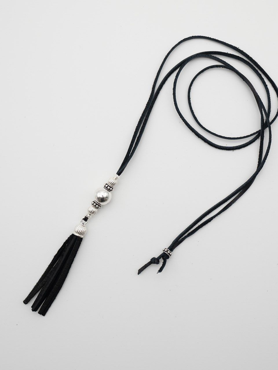 《予約品》 SILVER TASSEL ネックレス   / ブラック / 現物即納
