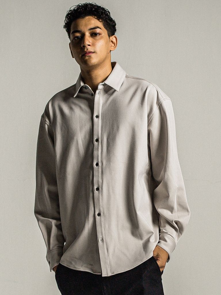 《予約9月1日18時締め》 jersey  jack shirts  / シャツ / グレー