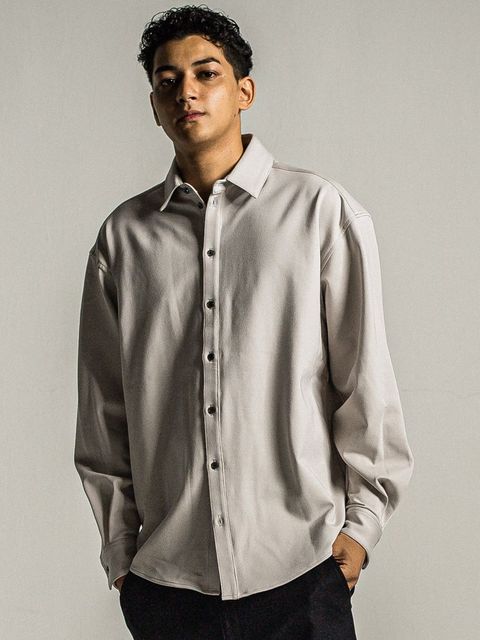 《予約9月1日18時締め》 jersey  jack shirts  / シャツ / グレー