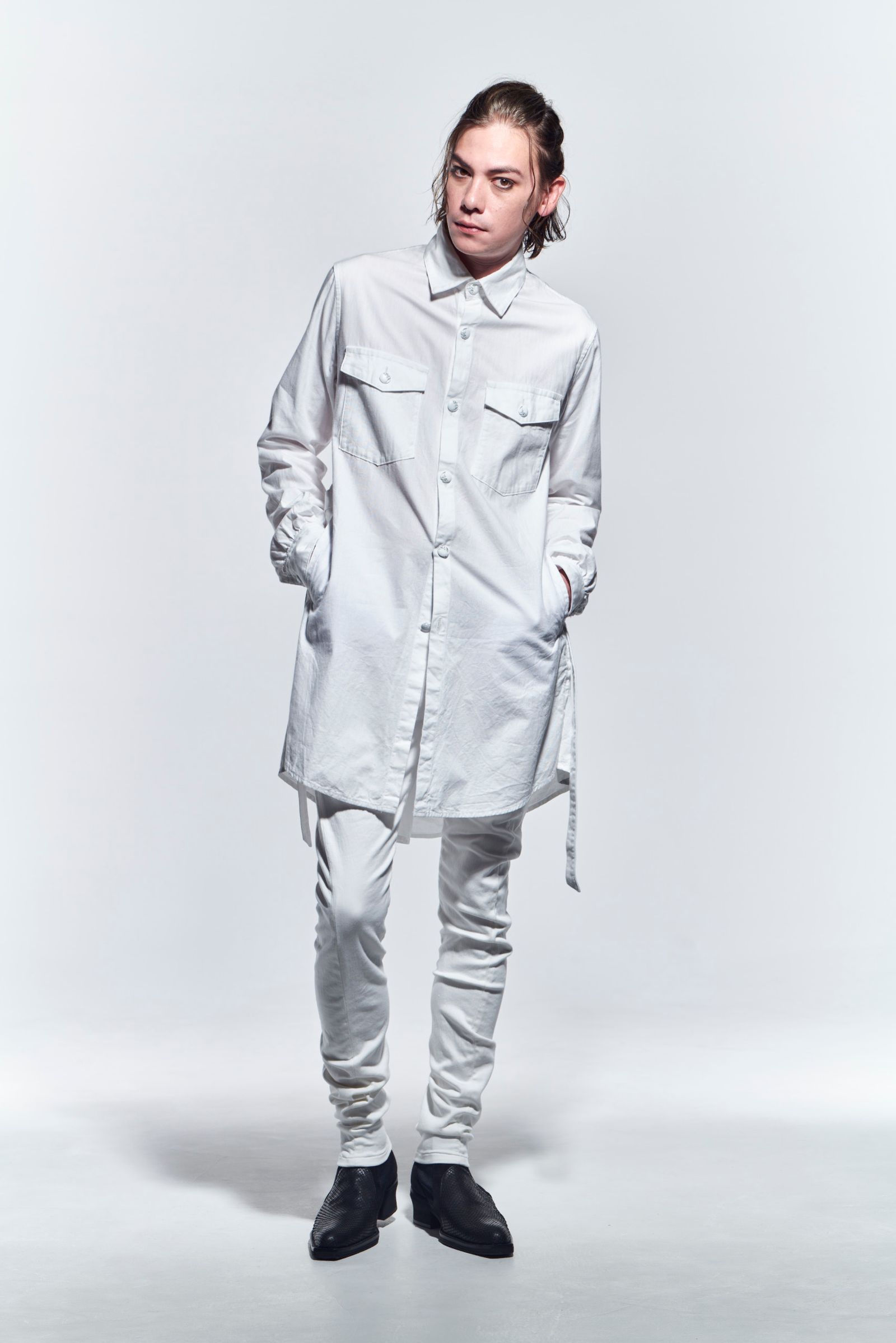 《予約品》 GatherSleevesShirts シャツ Dungaree / White 【kiryuyrik】 2月入荷予定