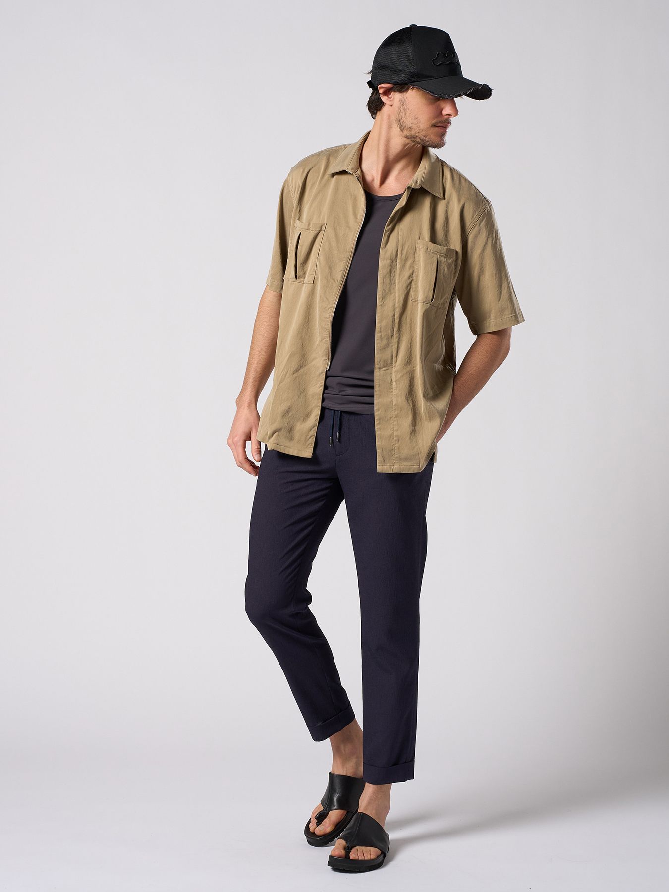 【予約品 1月25日(日) 締切】tuck slim slacks / タックスリムスラックス / ネイビー