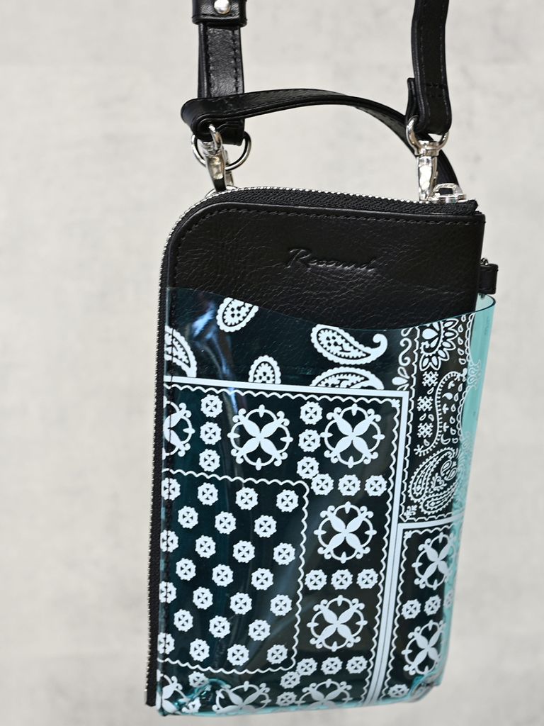 《予約品》 vermilion×RESOUND PVC Mobile pouch / ウォレットショルダーバッグ / アクア