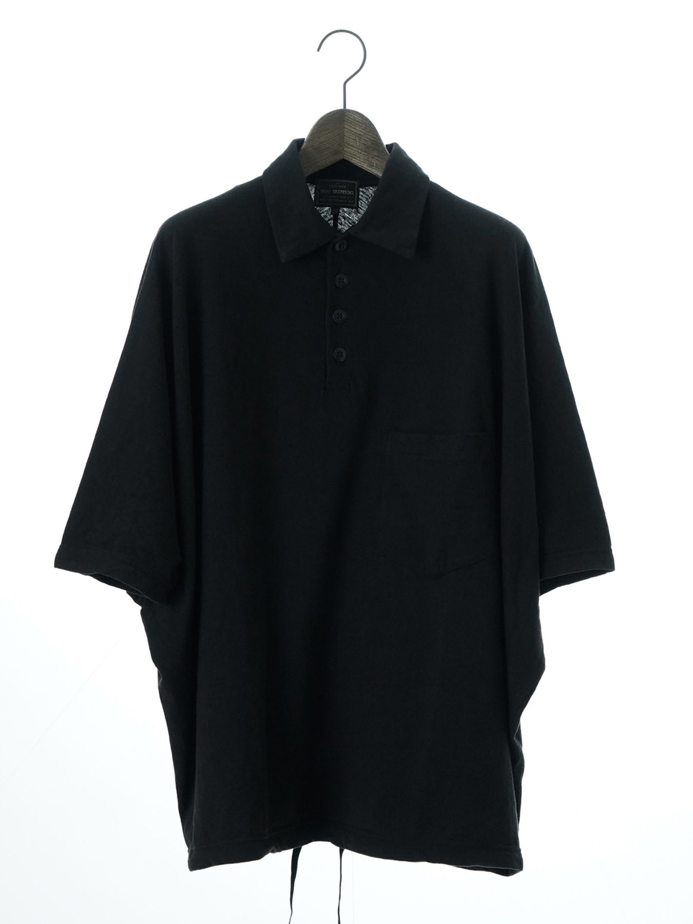 【予約品 11月23日(日) 締切】WINGPOLO / コットンリネン ポロシャツ / BLACK