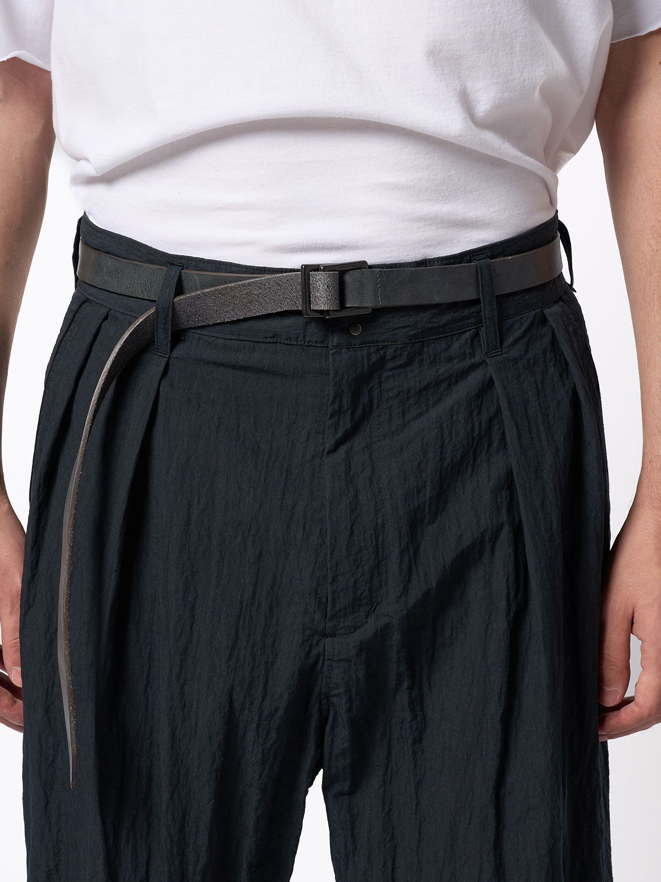 【予約品 9月23日(火) 締切】W-ring long belt / Wリング ロングベルト / グレー