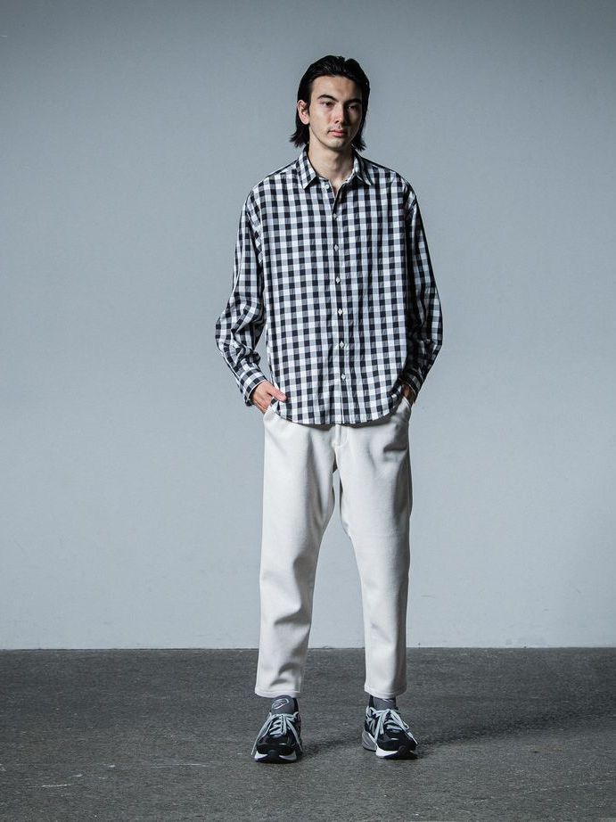 《予約品》 PAT WIDE EASY PANTS  / イージースラックス / オフホワイト・メルトン