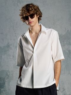 【予約品 1月25日(日) 締切】skipper shirt H/S / スキッパー ハーフスリーブシャツ / ホワイト