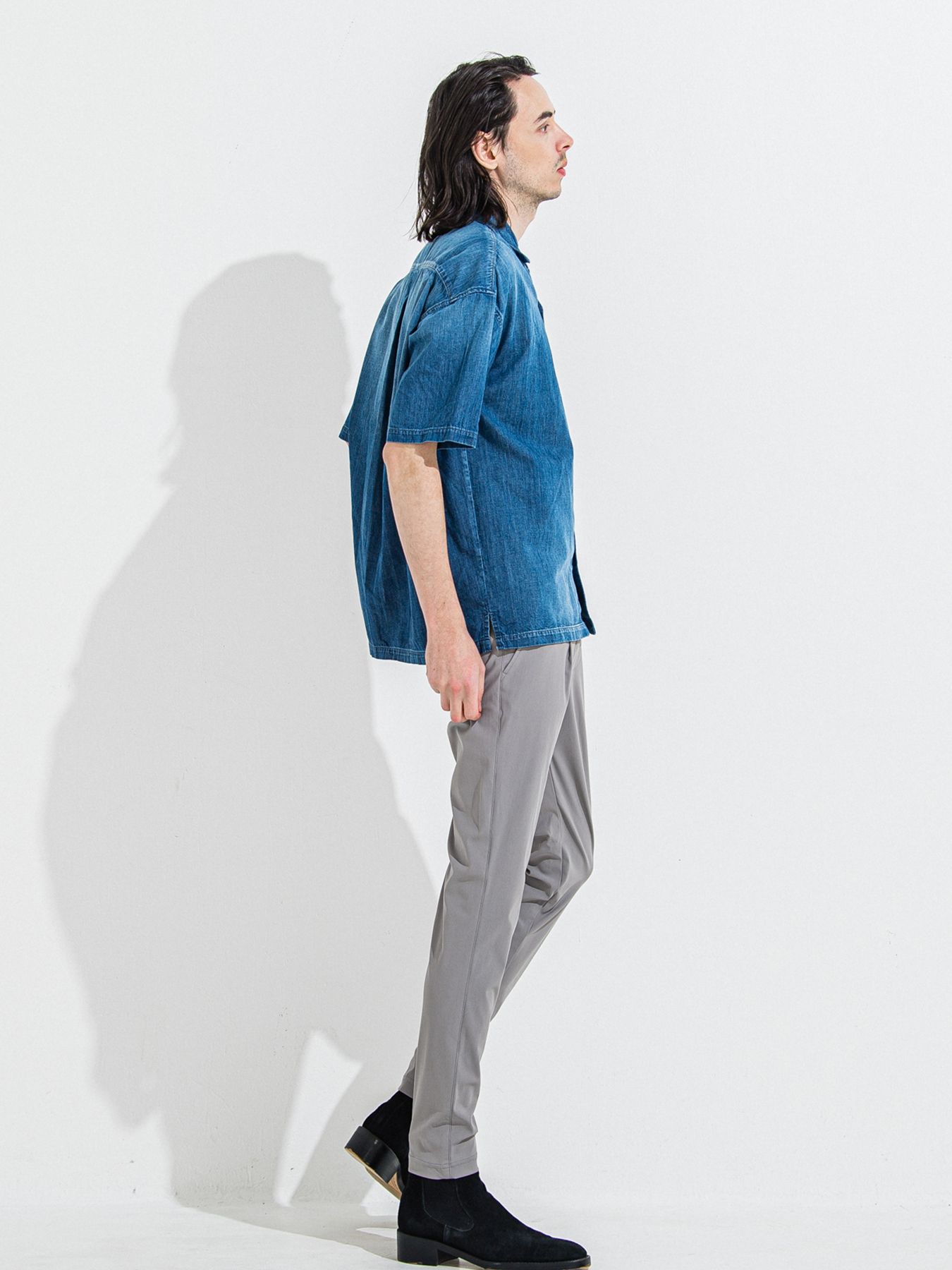 【予約品 】ZACK HALF DENIM SHIRT / ザックハーフスリーブデニムシャツ / ダークインディゴ