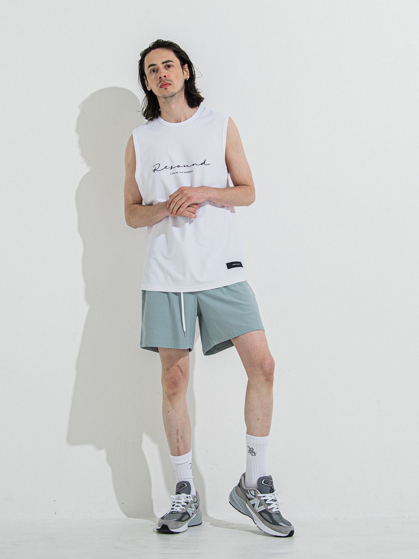 【予約品 】RASH OVER NO SLEEVE / ラッシュガード オーバーサイズノースリーブ / IDホワイト