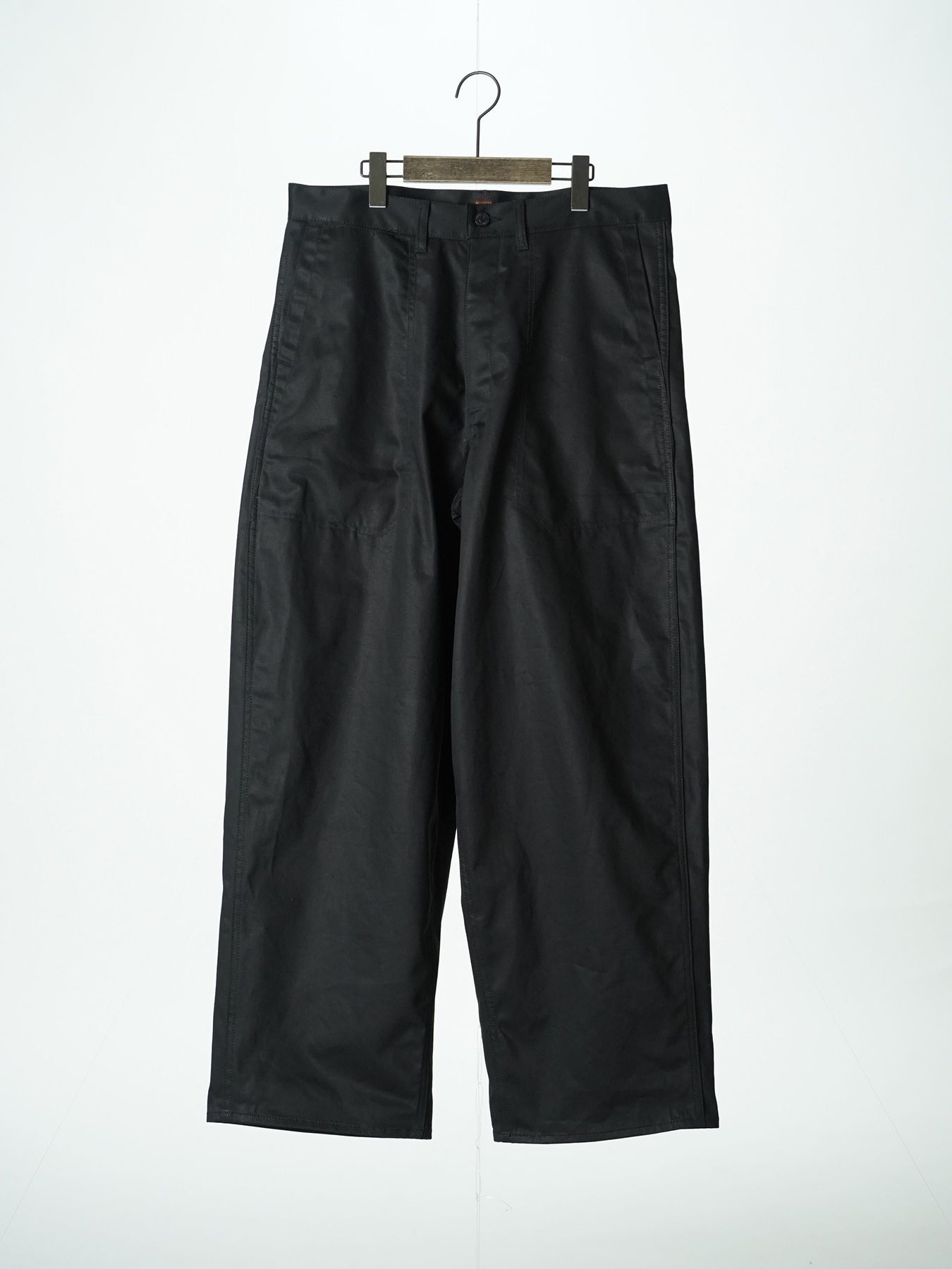 【予約品 5月6日(水) 締切】USN-MIRITARYHERRINGBONE / ミリタリーパンツ / ブラック