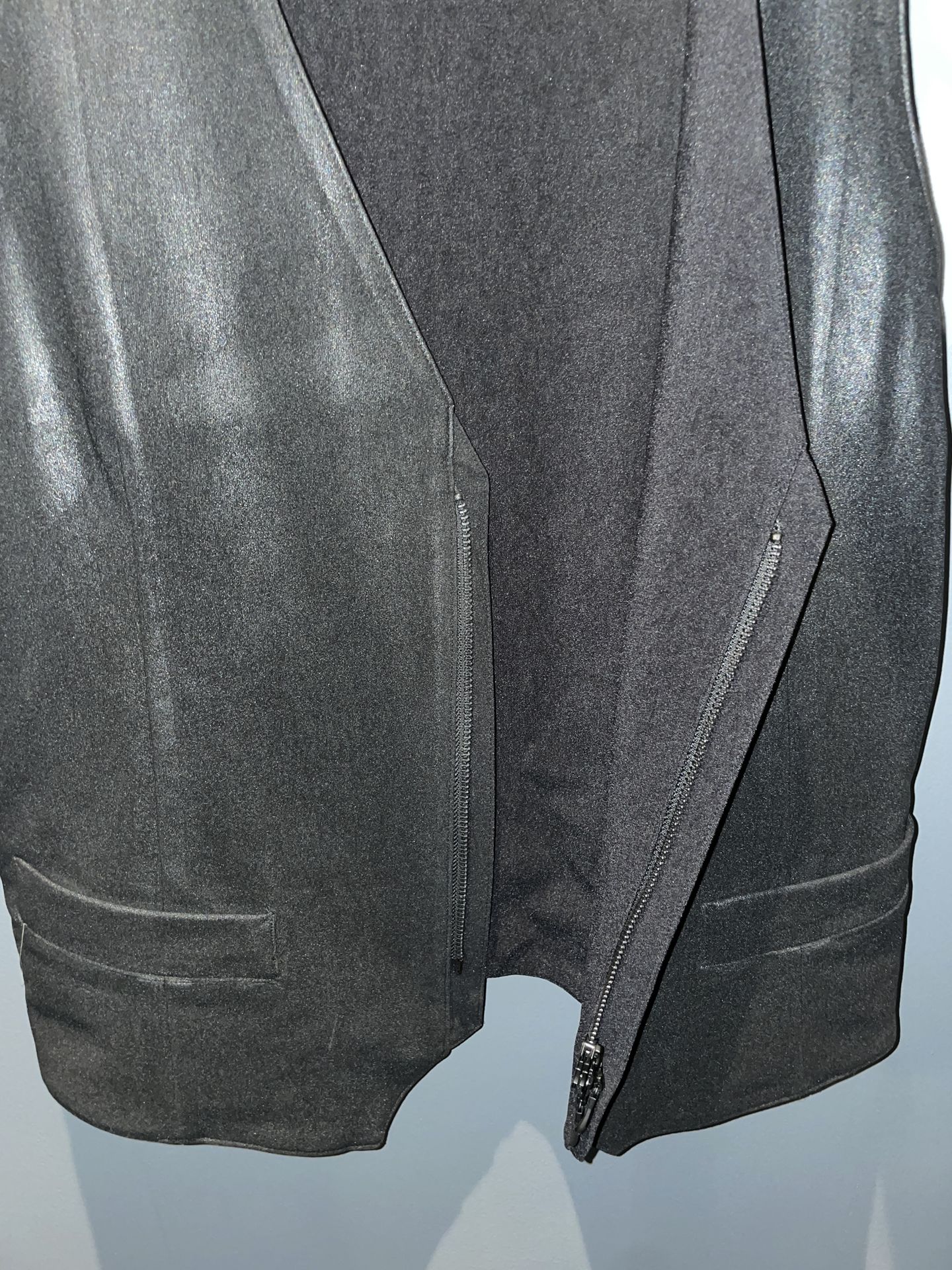 《予約品》 CoatingHighTensionZippVest / コーティングジャージジップベスト / ブラック