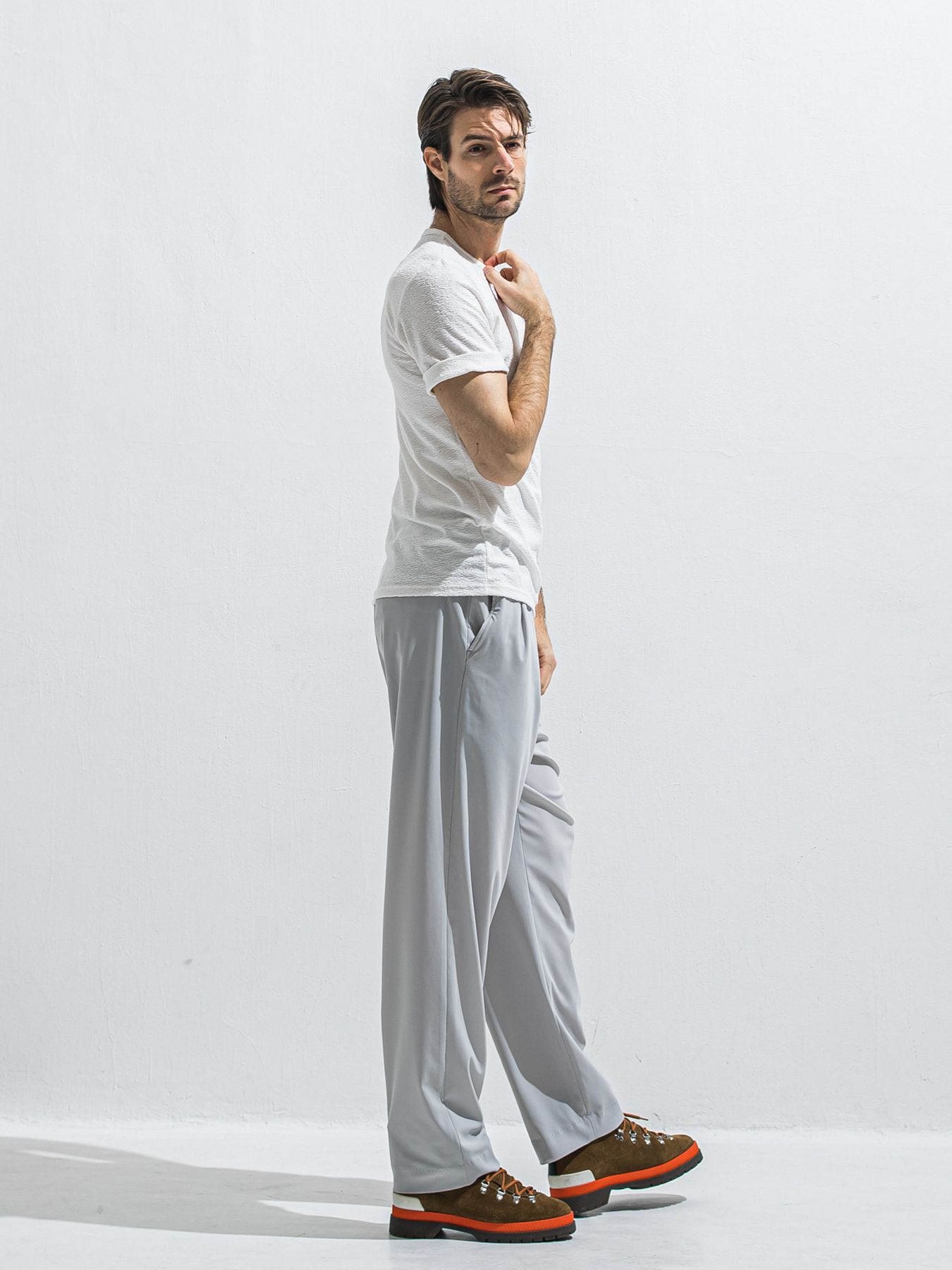 【予約品 2月15日(日) 18:00 締切】PILE ROLL UP TEE / パイルロールアップTシャツ / ホワイト