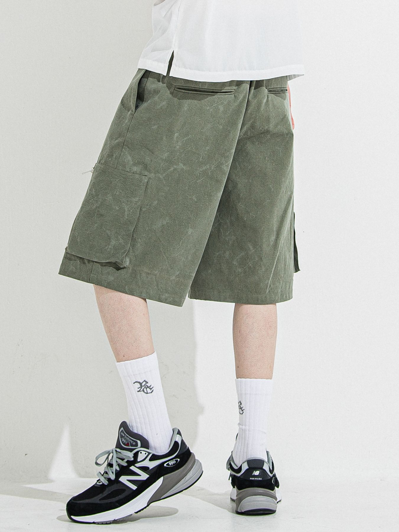 【予約品 】DAVID CARGO HALF PANTS / デヴィッドカーゴハーフパンツ / ヴィンテージカーキ