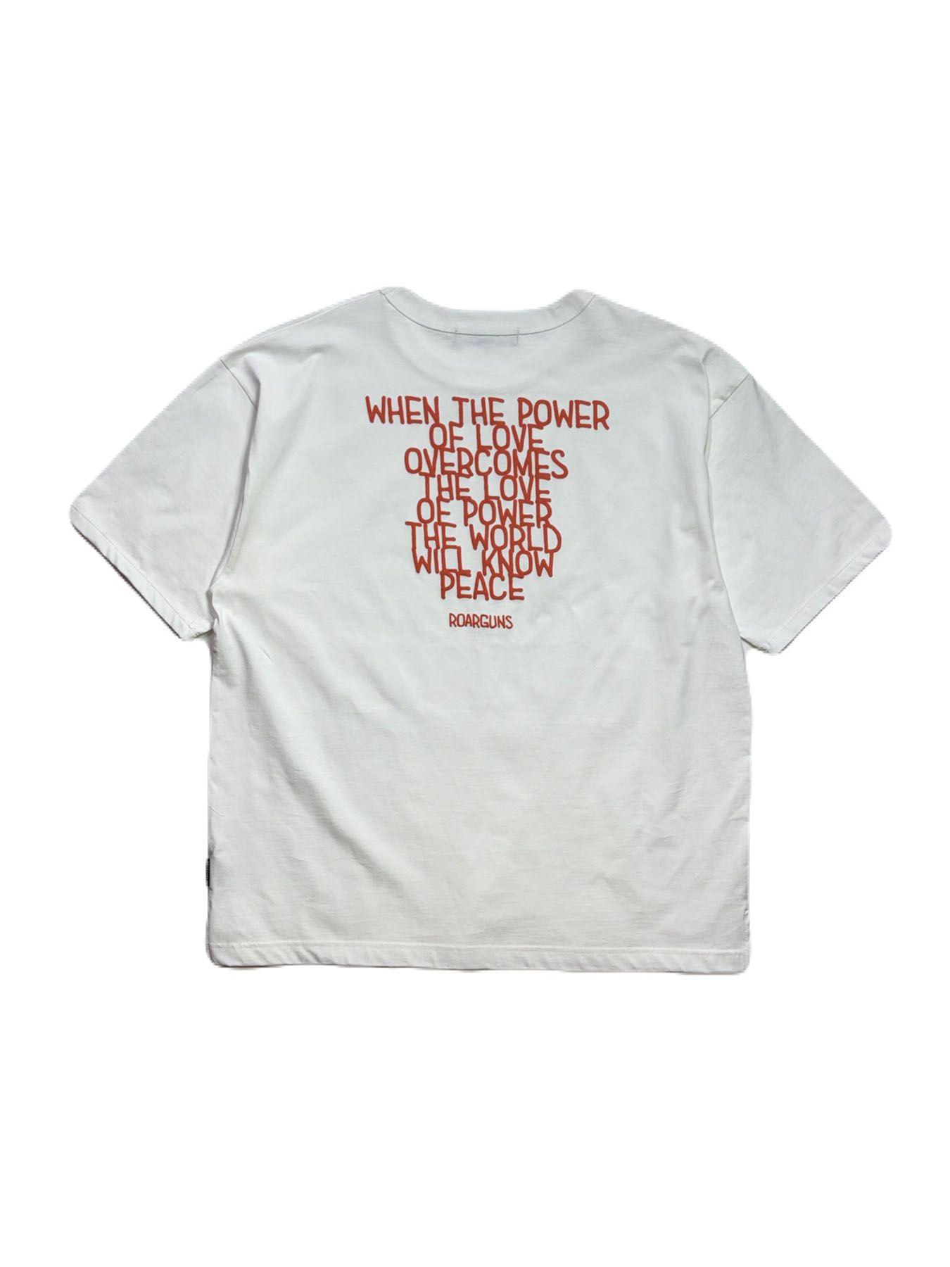 【予約品 3月9日(月) 18:00 締切】ORG/CO S/TEE MESS/SW / メッセージプリント クリスタルクロスガン オーガニックコットン Tシャツ / ホワイト