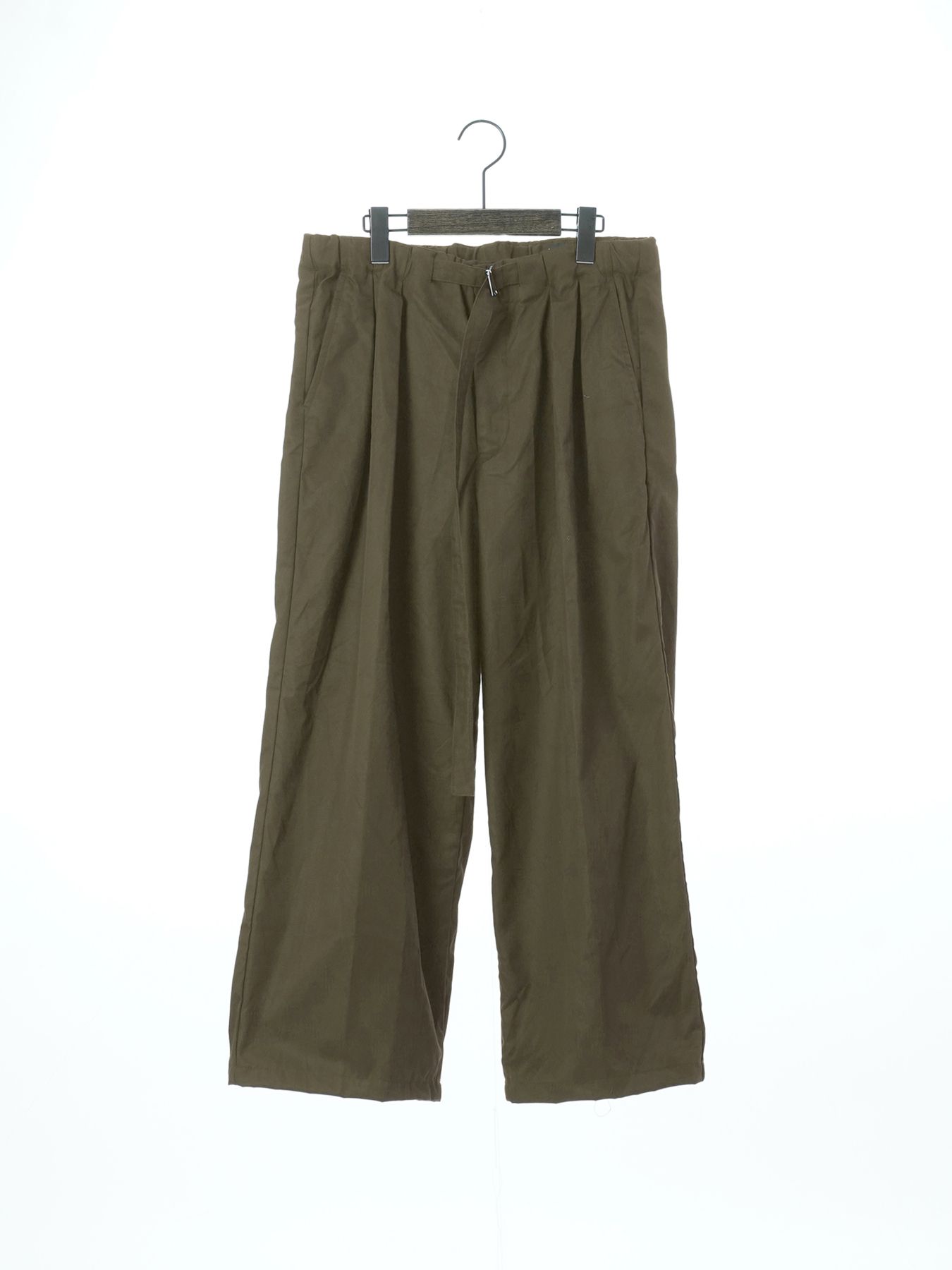 【予約品 2月1日(日) 締切】DRESSYEASE TRUSERS  gaba / ツータックイージートラウザーズ / オリーブ
