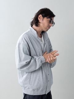 【予約品 5月6日(水) 締切】MOLD-SWEATJACKET / スタンドブルゾン / 杢グレー
