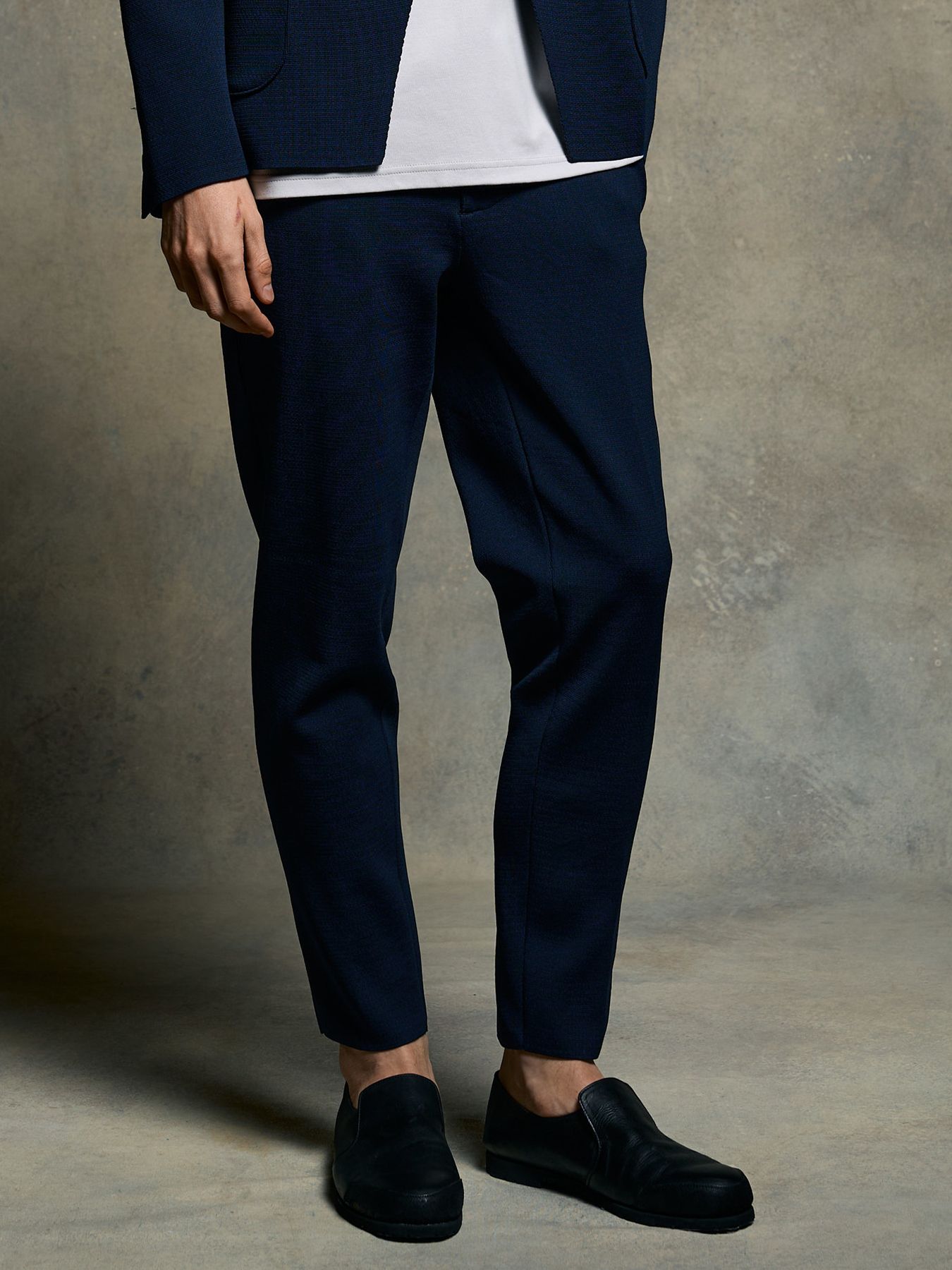 【予約品 9月23日(火) 締切】function knit easy slacks (jacquard check) / ファンクションニットイージースラックス (ジャガードチェック) / ネイビーチェック