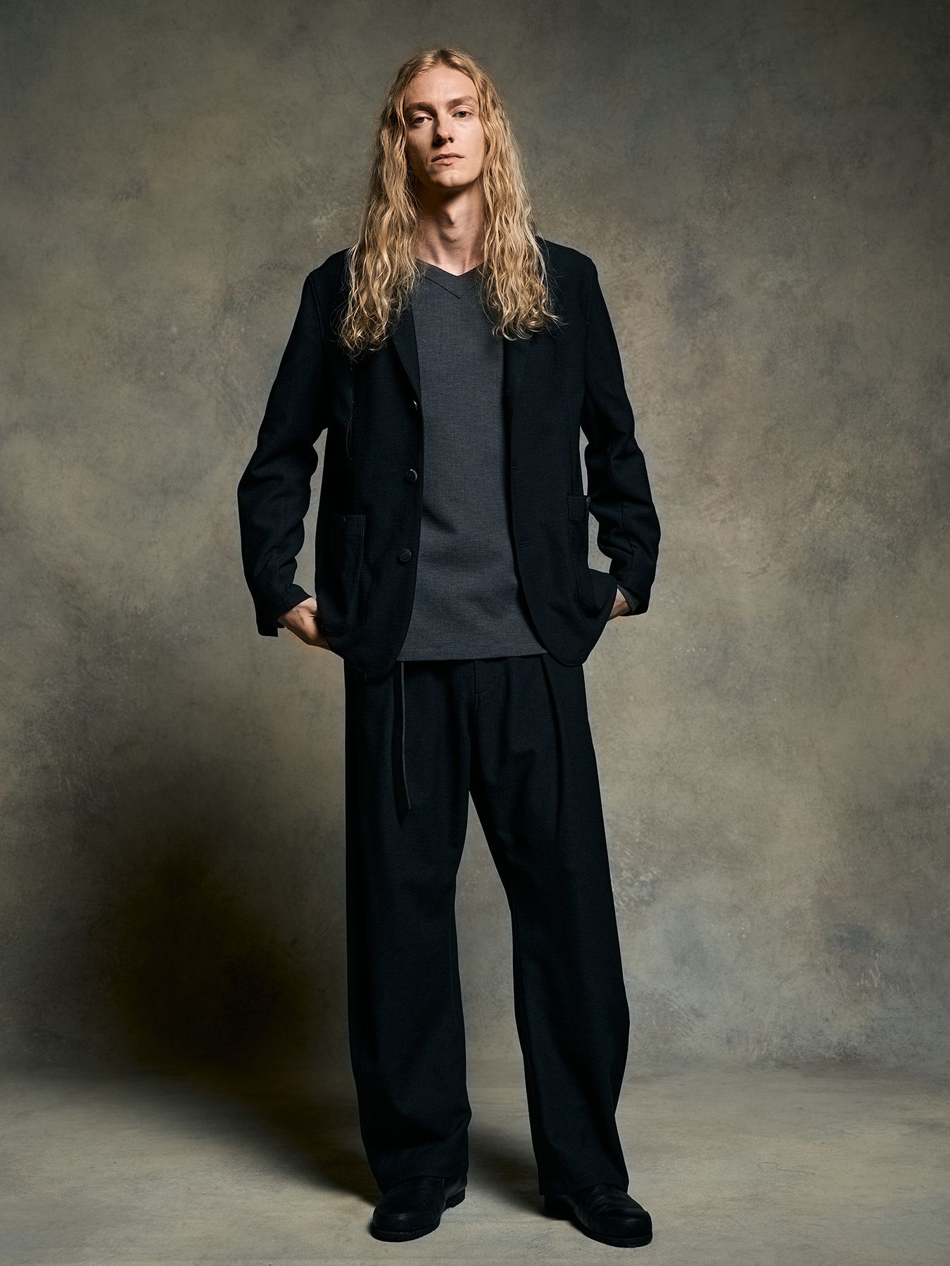 【予約品 9月23日(火) 締切】boat V-neck pullover shirt / ボートVネック プルオーバーシャツ / チャコール