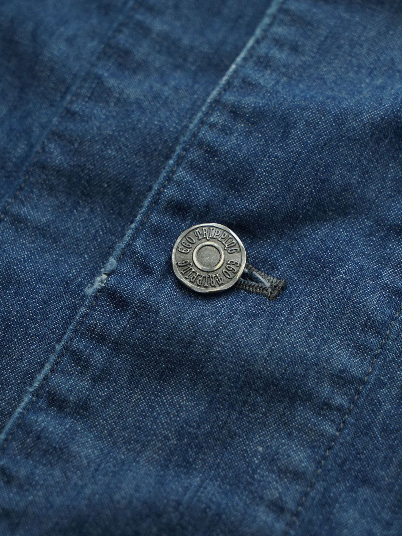 【予約品 10月26日(日) 締切】90sDENIMSHIRTS used / ユーズドデニムオーバーシャツ / INDIGO×NAVY