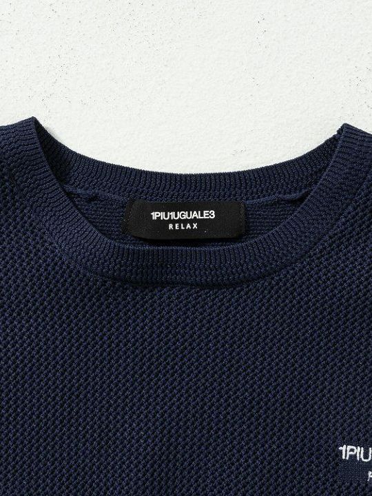 メッシュニット半袖Tシャツ / ネイビー