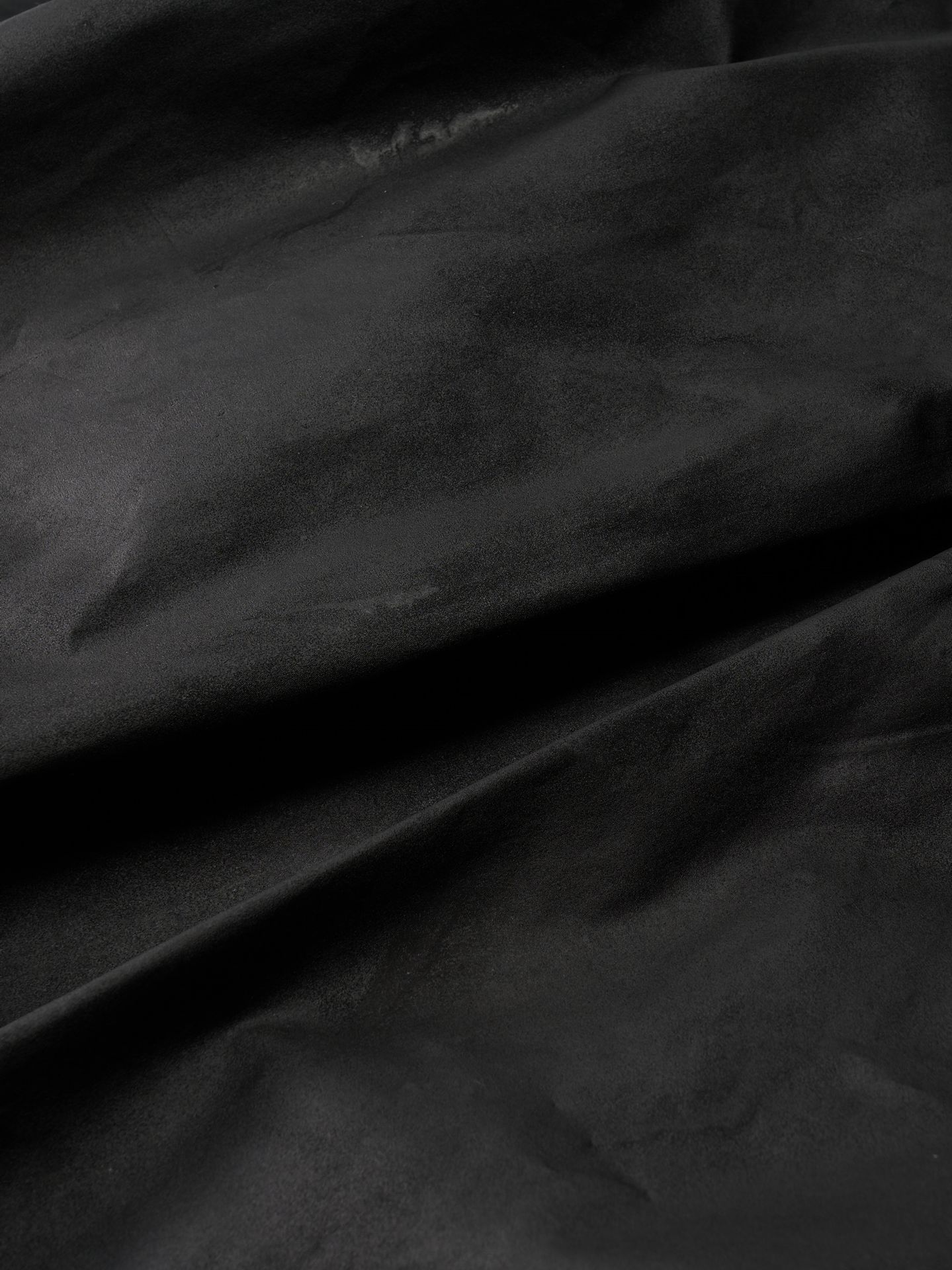 【予約品】 oild soutien collar coat / ステンカラーコート / ブラック