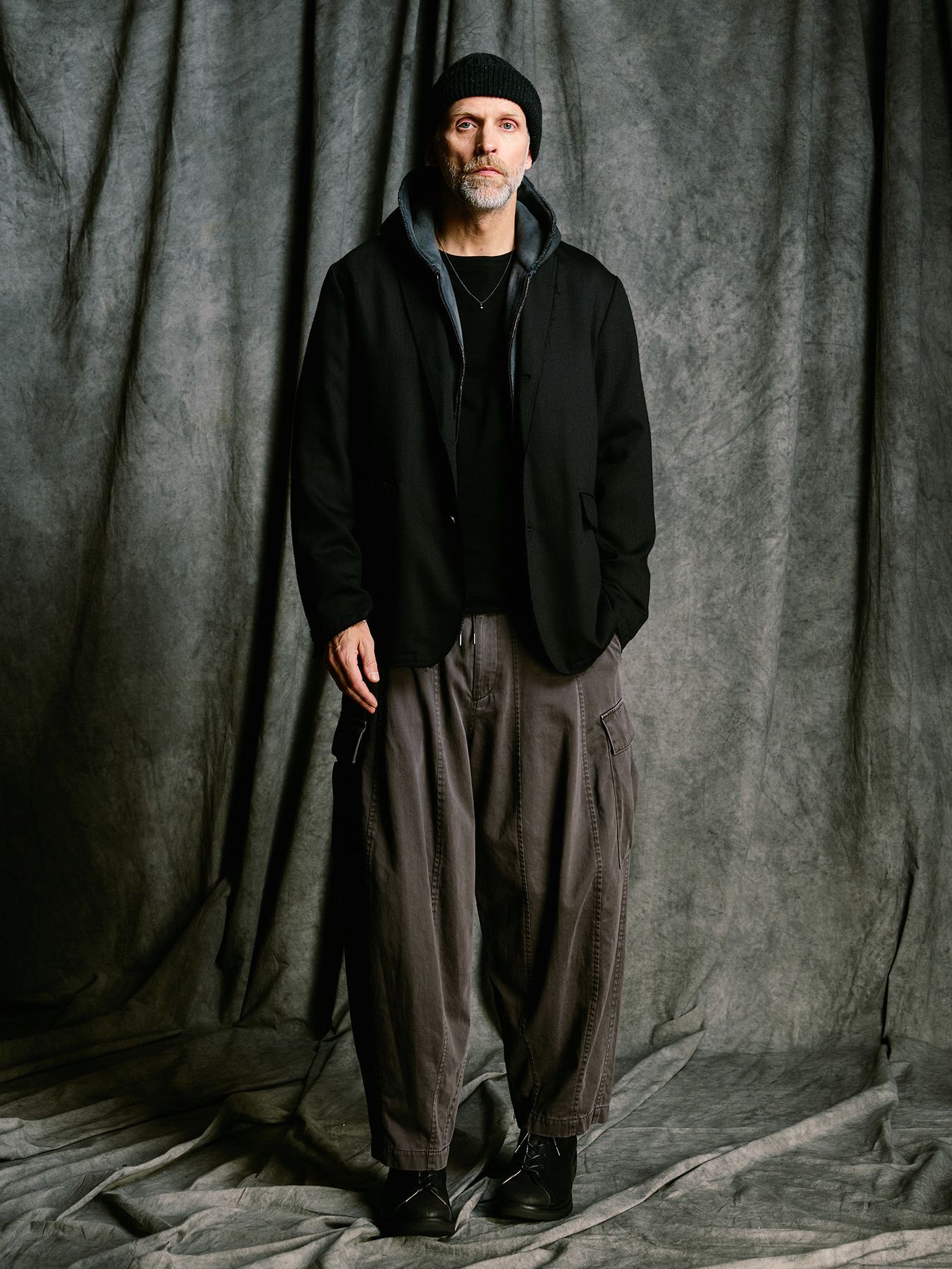 【予約品 4月19日(日) 18時締切】venetian stripe single jacket / ヴェネツィアン ストライプ シングルジャケット / ブラック