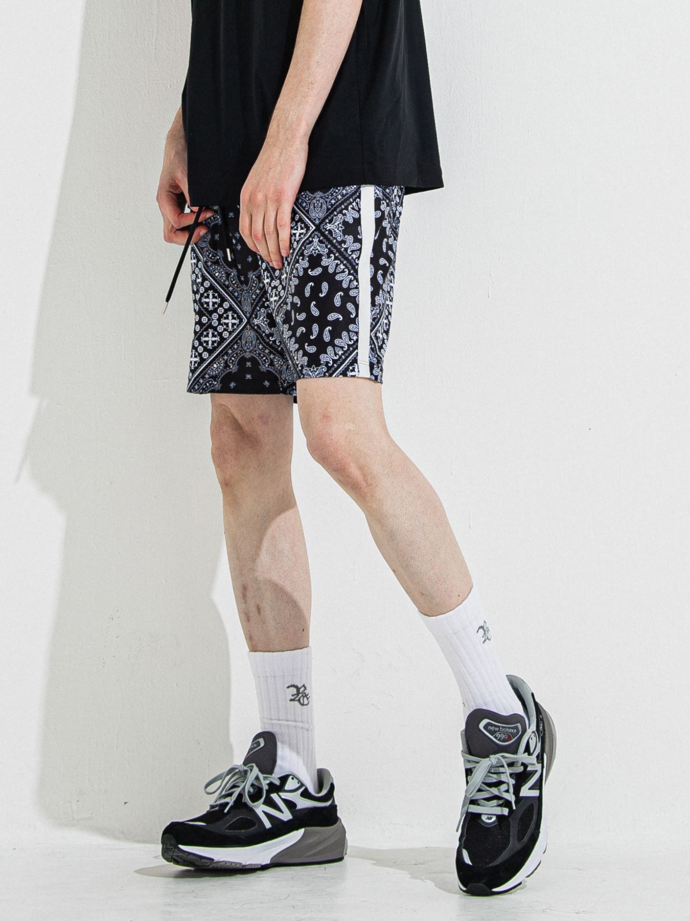 【予約品 】RASH SHORTS / ラッシュガード ショーツ / バンダナブラック