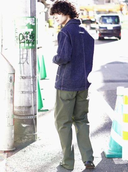 4パッチショートカバーオール / ブルー