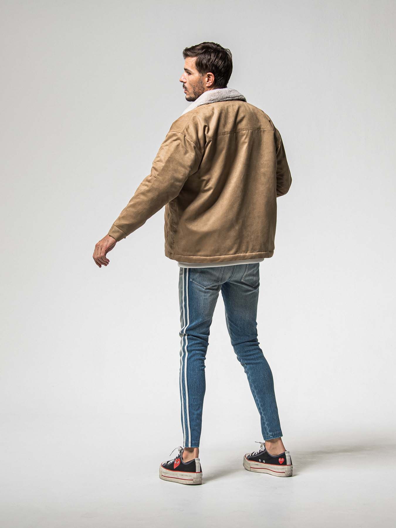 【予約品 】SUEDE FUR CAVER ALL / スウェードファーカバーオール / ブラウン