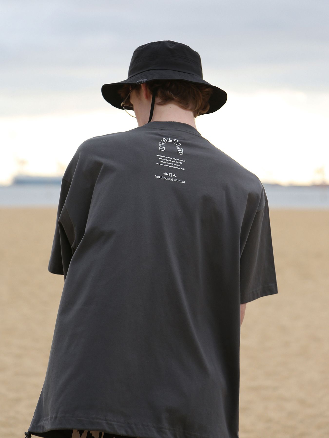 TIGRE-CORD TEE / 刺繍&プリントTシャツ / スミクロ【QUOLT】