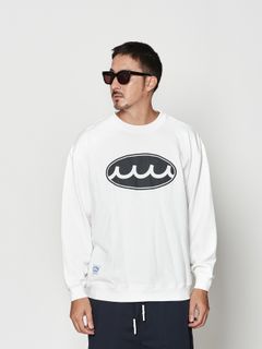 【予約品 10月9日(木) 締切】muta Aging Circle Logo Crewneck / スウェット / ホワイト【Acanthus × muta MARINE】