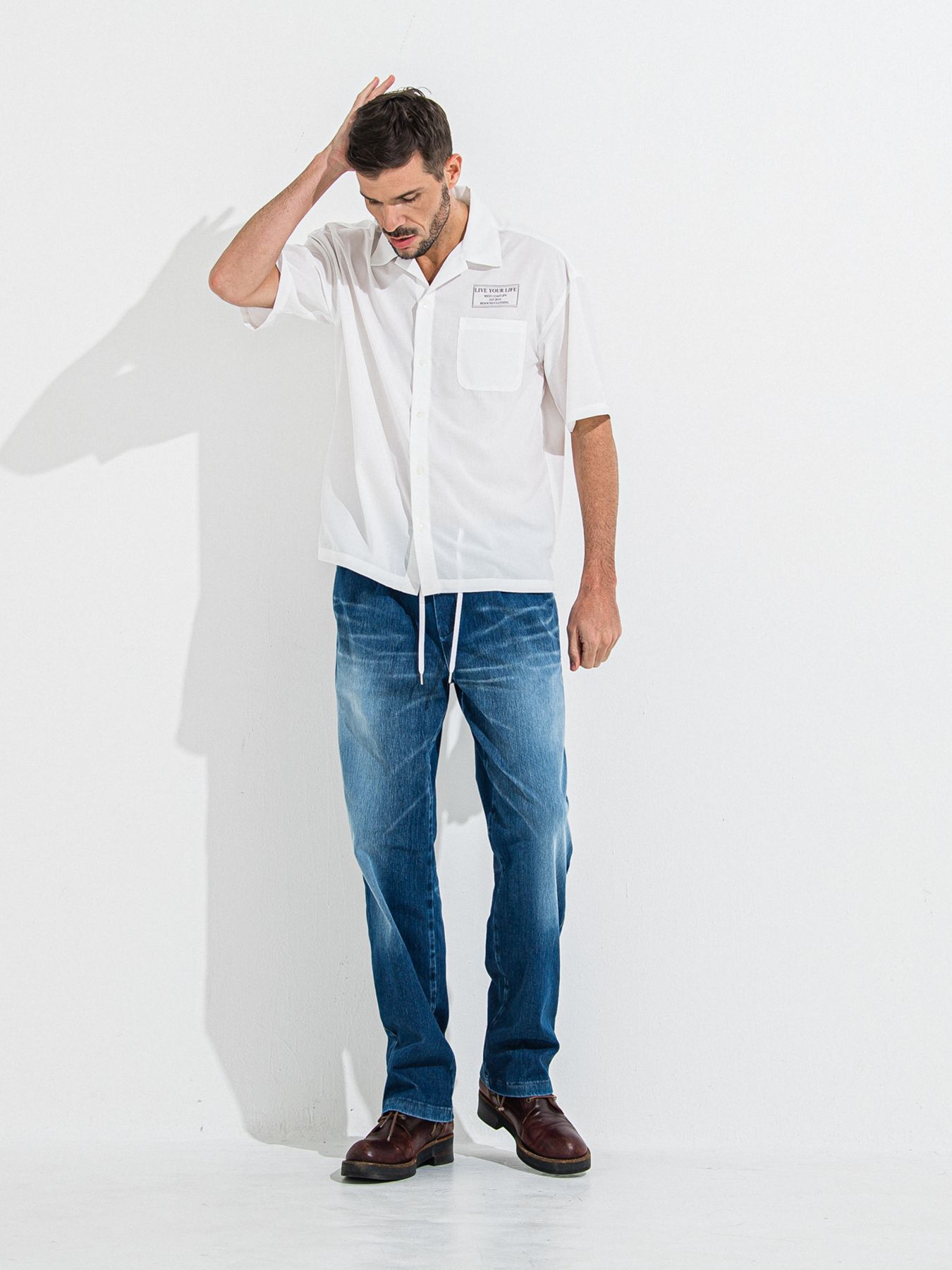 【予約品 】ZACK HALF SHIRT / ザックハーフスリーブシャツ / ホワイトプリント
