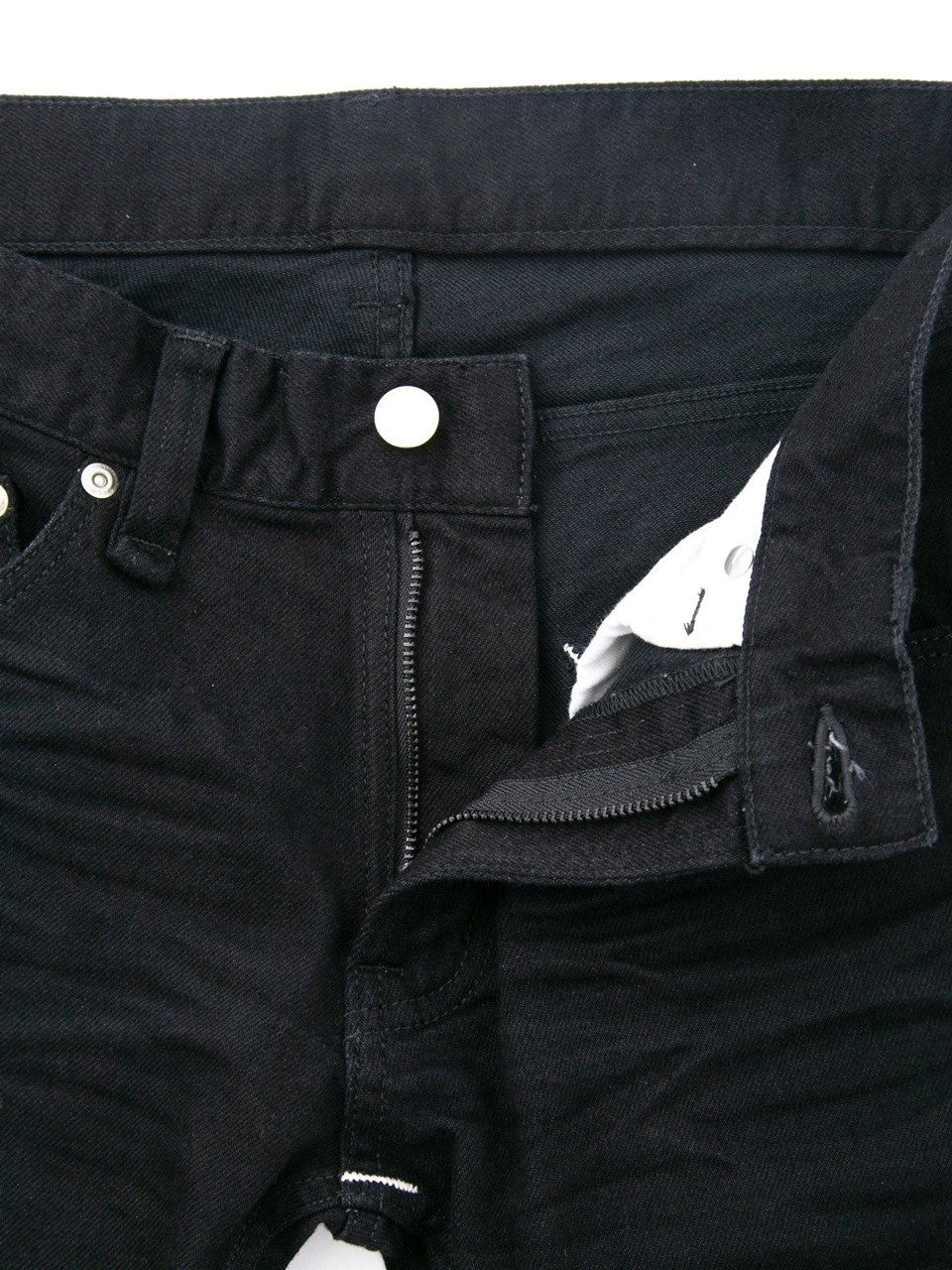 11oz Organic Cotton Stretch Denim Skinny Jeans / 11oz オーガニックコットン ストレッチデニム スキニー / Skinny John / ブラックワンウォッシュ