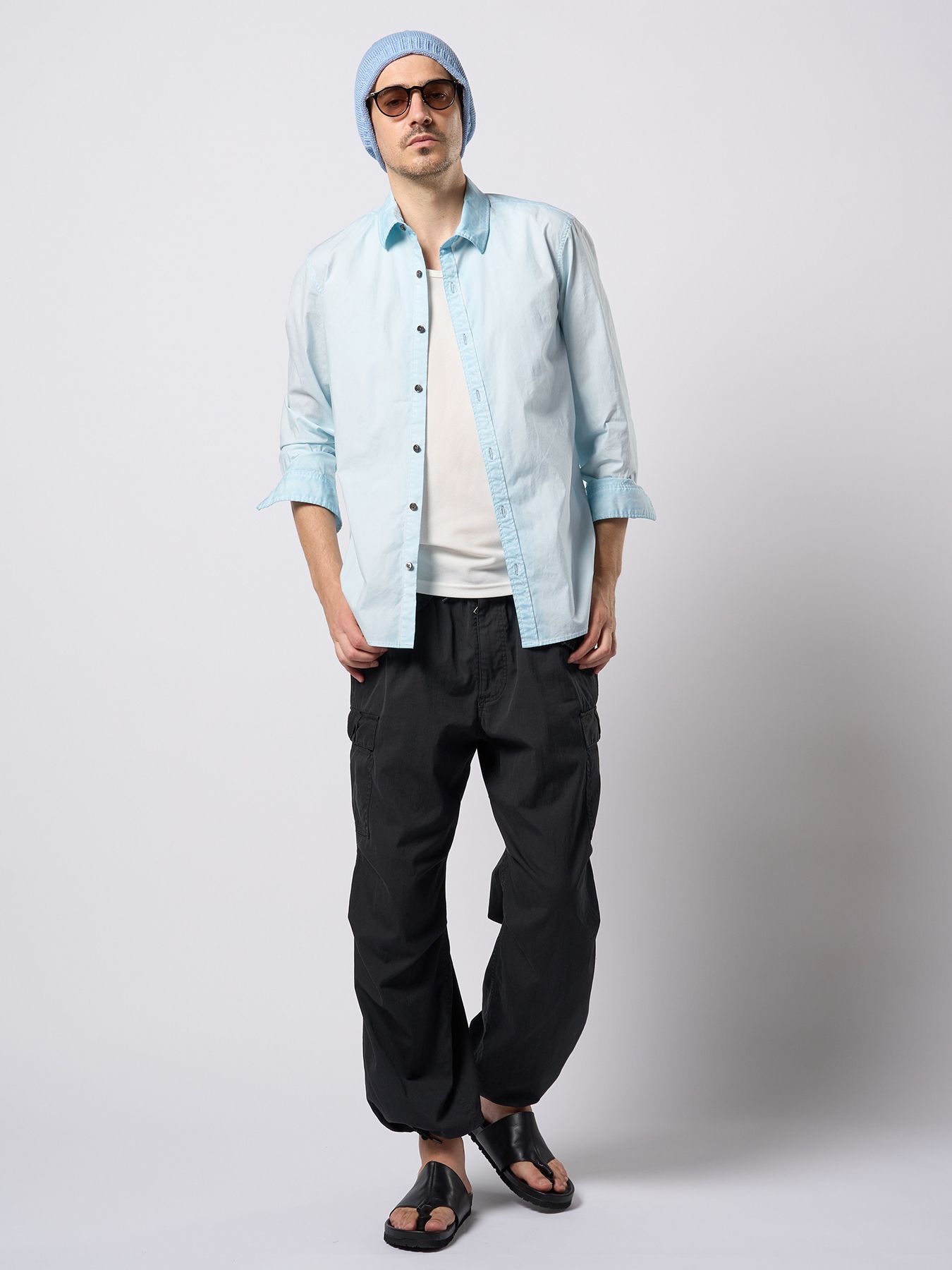 【予約品 9月23日(火) 締切】dyed regular shirt / コールドダイ レギュラーシャツ / アイスブルー