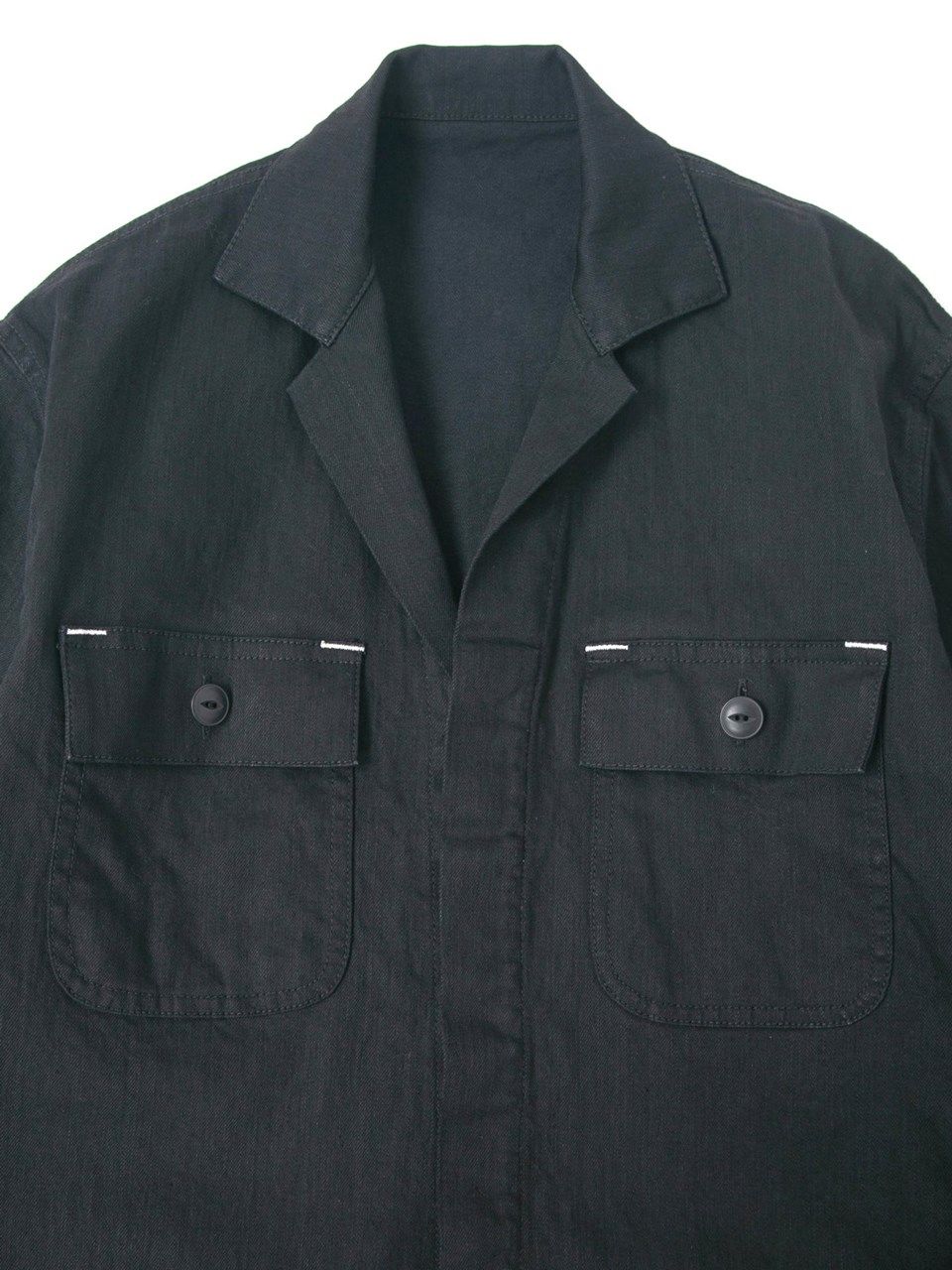 10oz Organic Cotton Stretch Denim Engineer Coverall / 10oz オーガニックコットン ストレッチデニム エンジニア カバーオール / Over Drive / ブラック