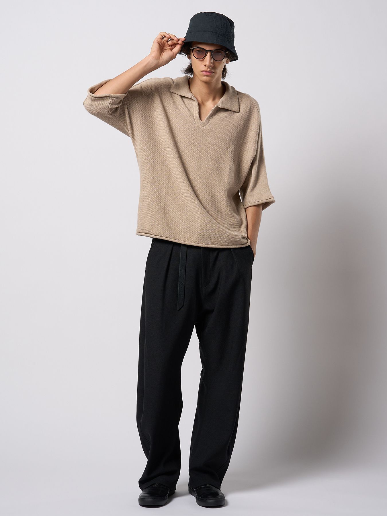【予約品 9月23日(火) 締切】solid bucket hat / ソリッド バケットハット / チャコールブラック