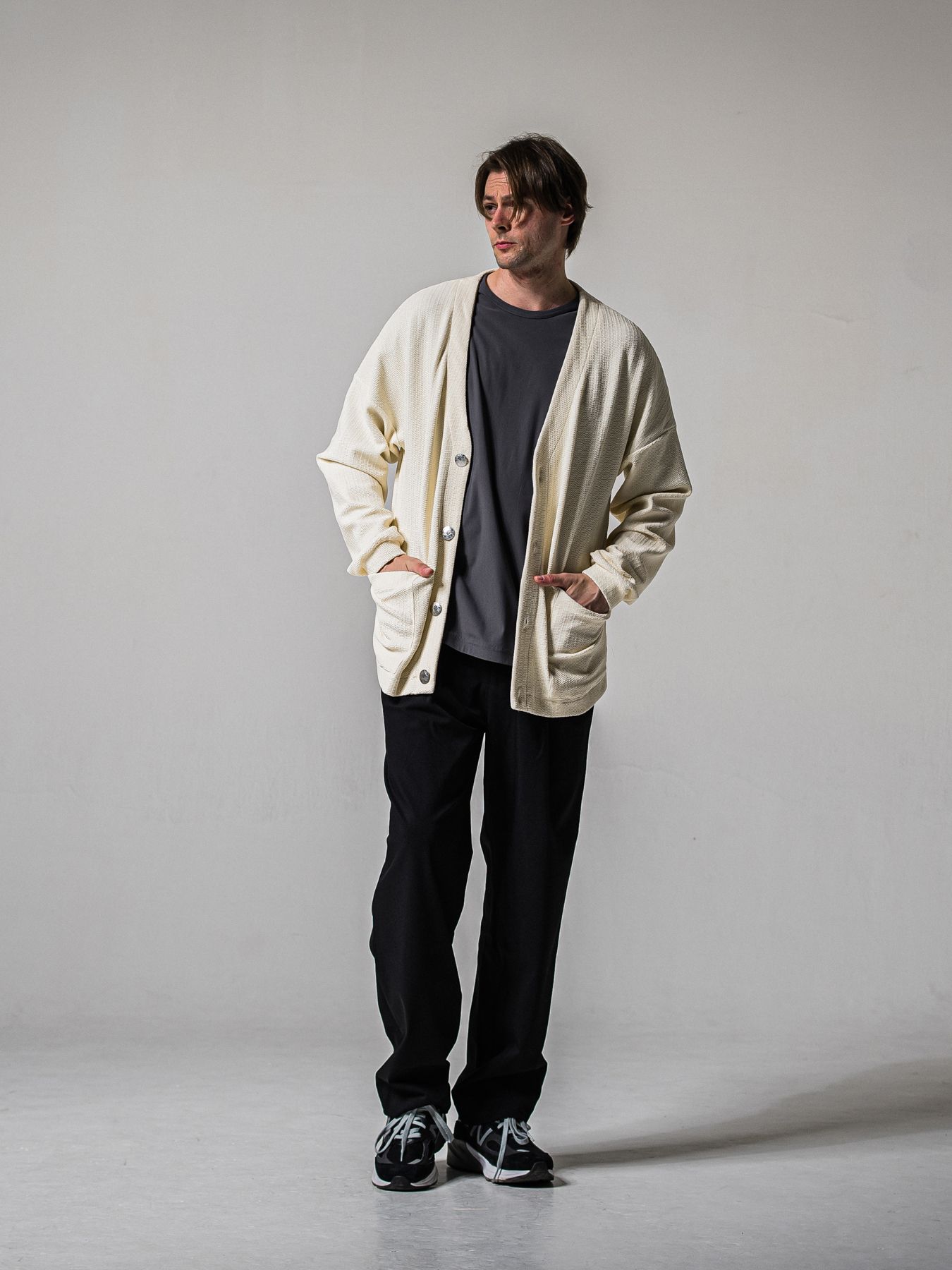 【予約品 11月16日(日) 締切】BLISTER KNIT C/D / ブリスターニットカーディガン  / オフ