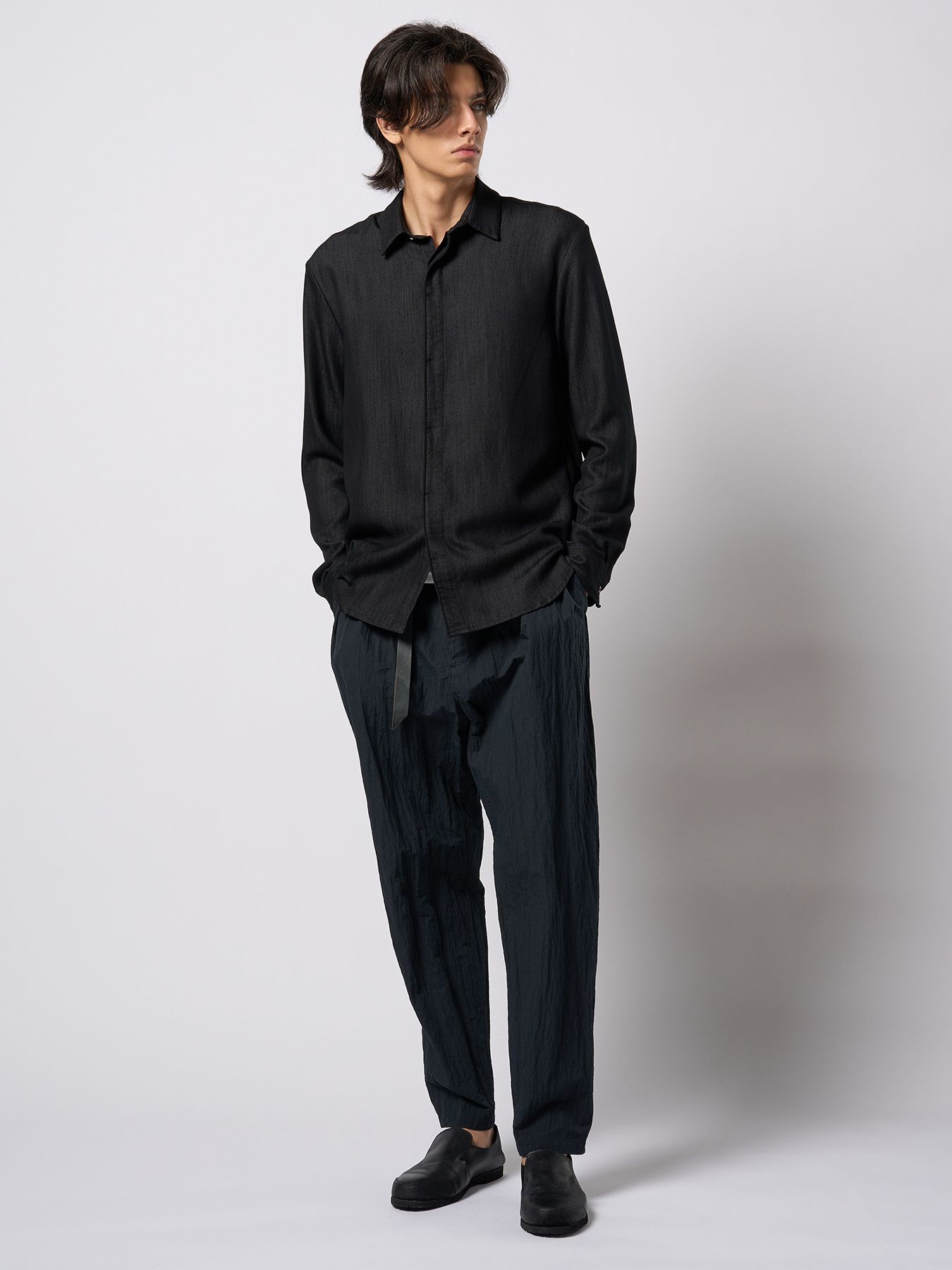 【予約品 9月23日(火) 締切】combination slip-on shoes / コンビネーション スリッポンシューズ / ブラック