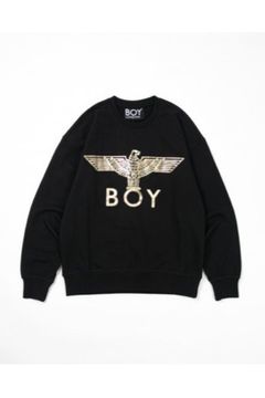 【JAPAN LIMITED】 EAGLE BOY CREWNECK SWEAT / BLACK/GOLD 【BOY LONDON】