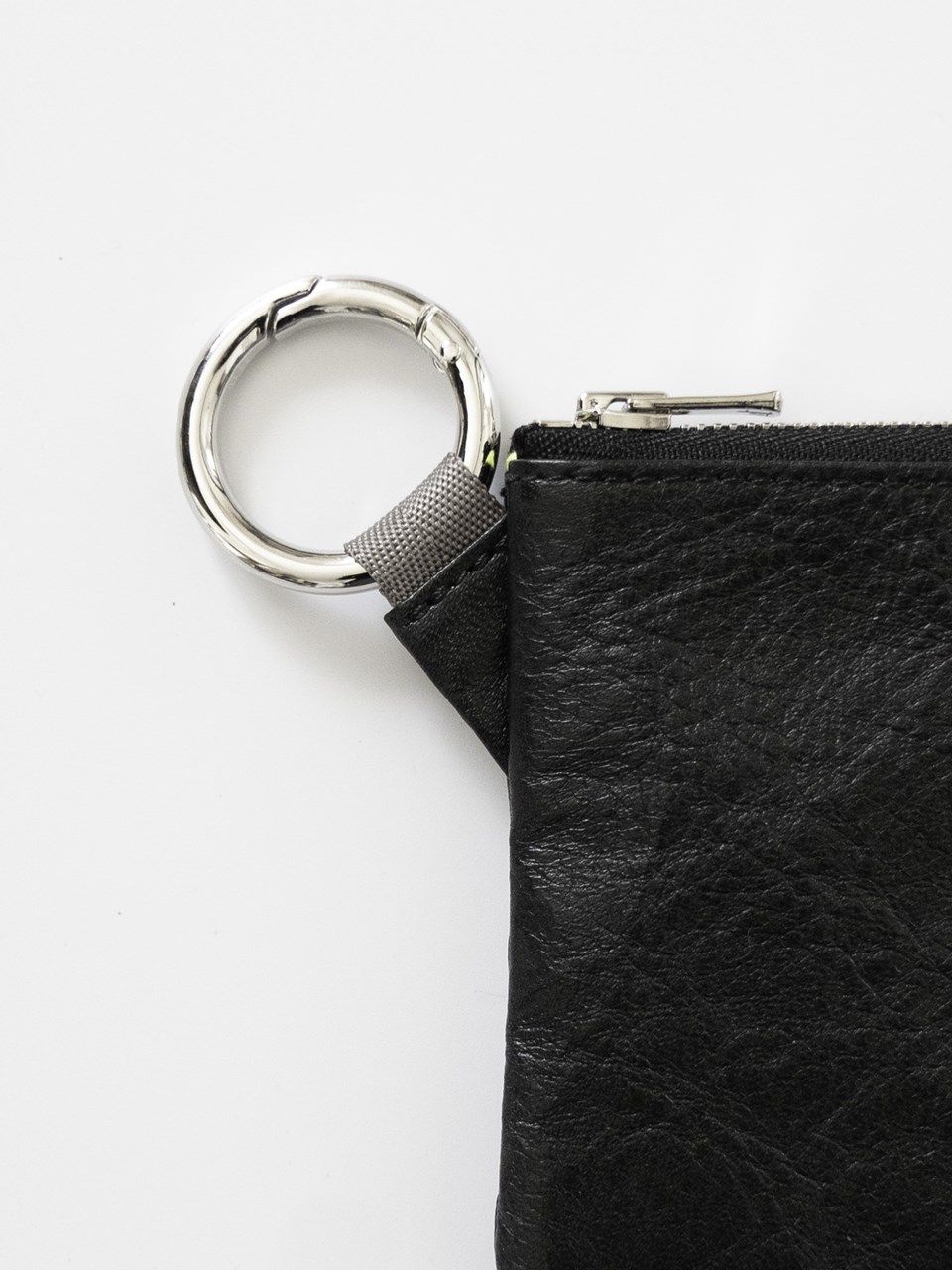 《予約品》 Dyneema® Leather RING ポーチ_M  / ブラック