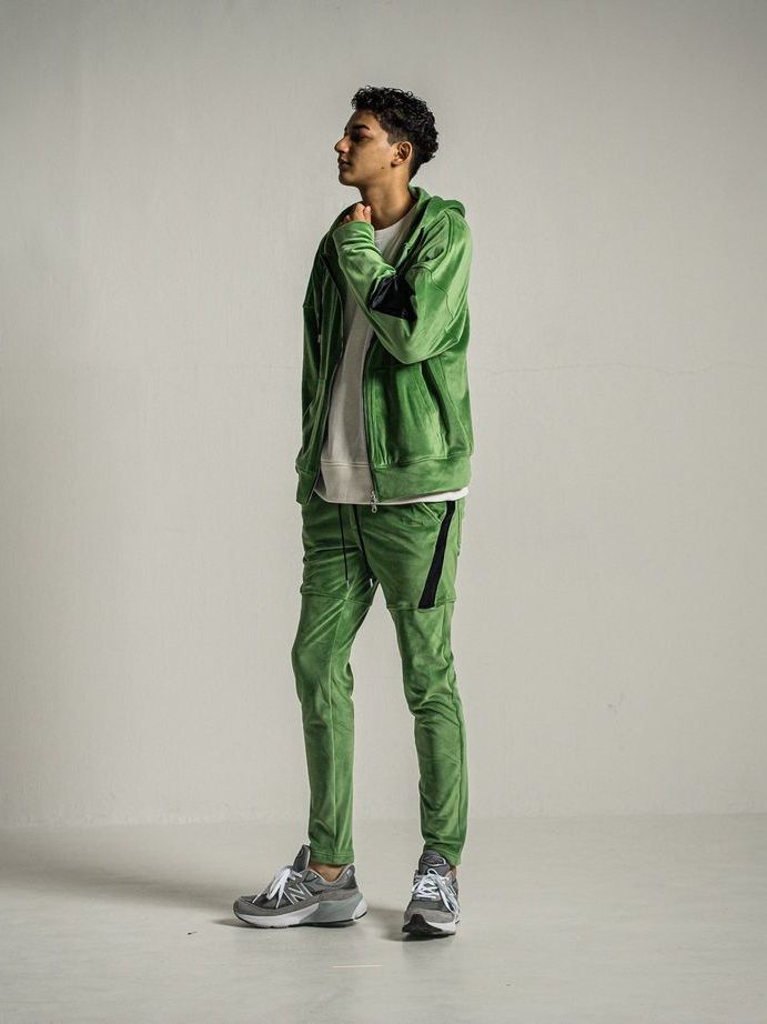 《予約9月1日18時締め》 velours TYLER PANTS  / 真冬仕様タイラーパンツ / グリーン