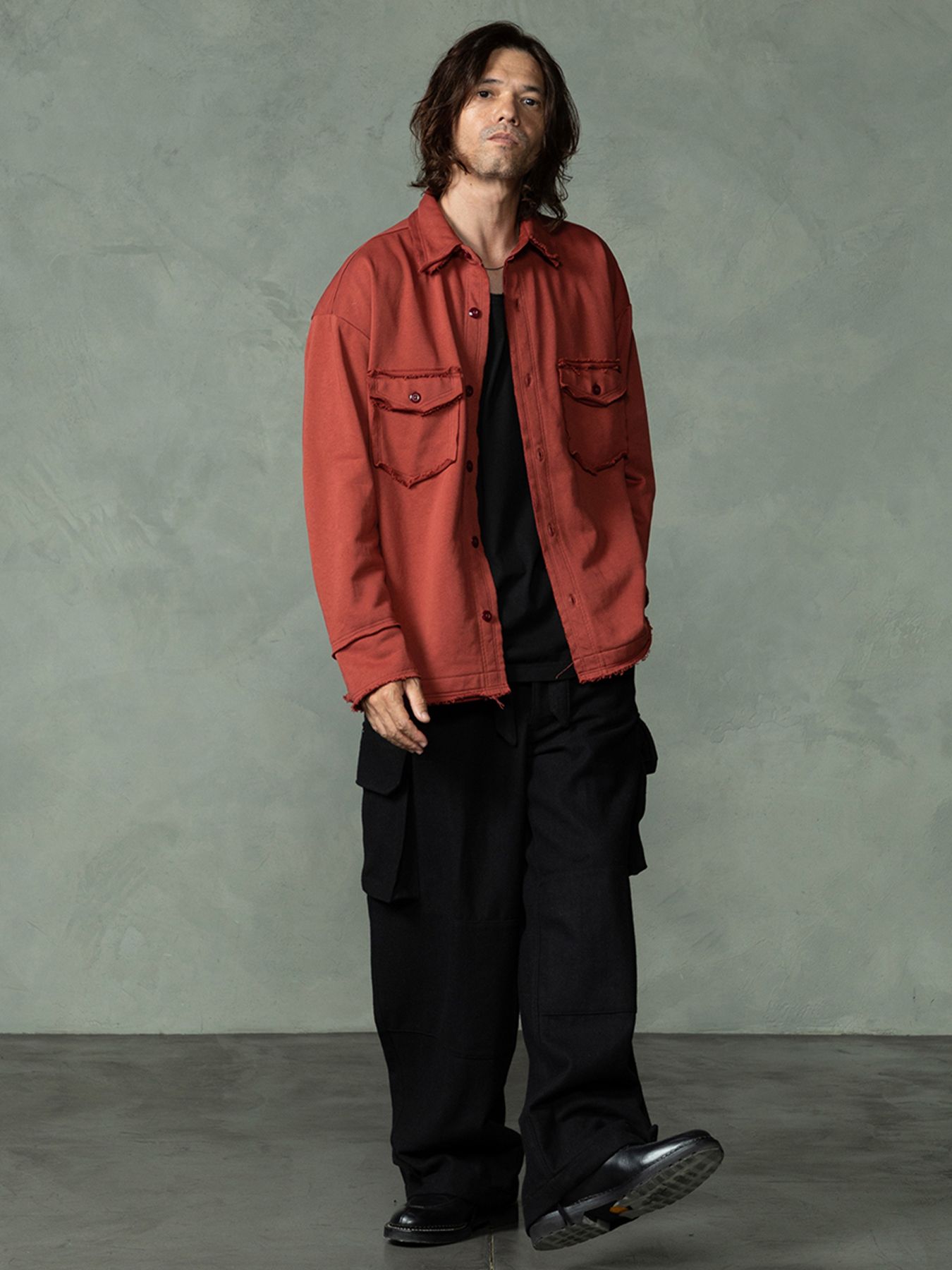 【予約品 7月5日(日) 締切】SWEAT OVERSHIRTS / スウェットオーバーサイズシャツ / レッド