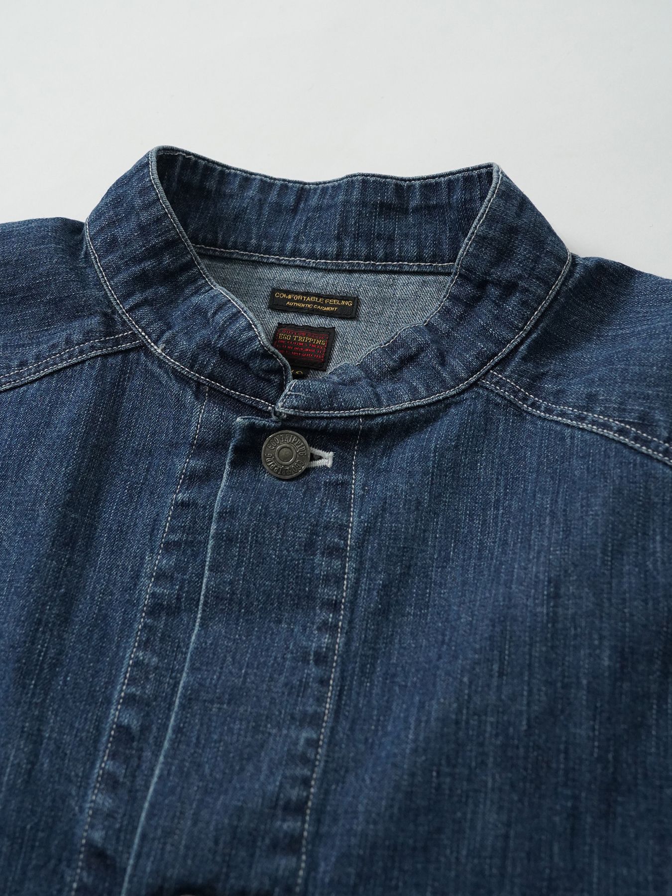 【予約品 5月27日(水) 締切】BOURGERON-DENIMJACKET aged / エイジド加工 ライトオンスデニム シャツジャケット / インディゴ