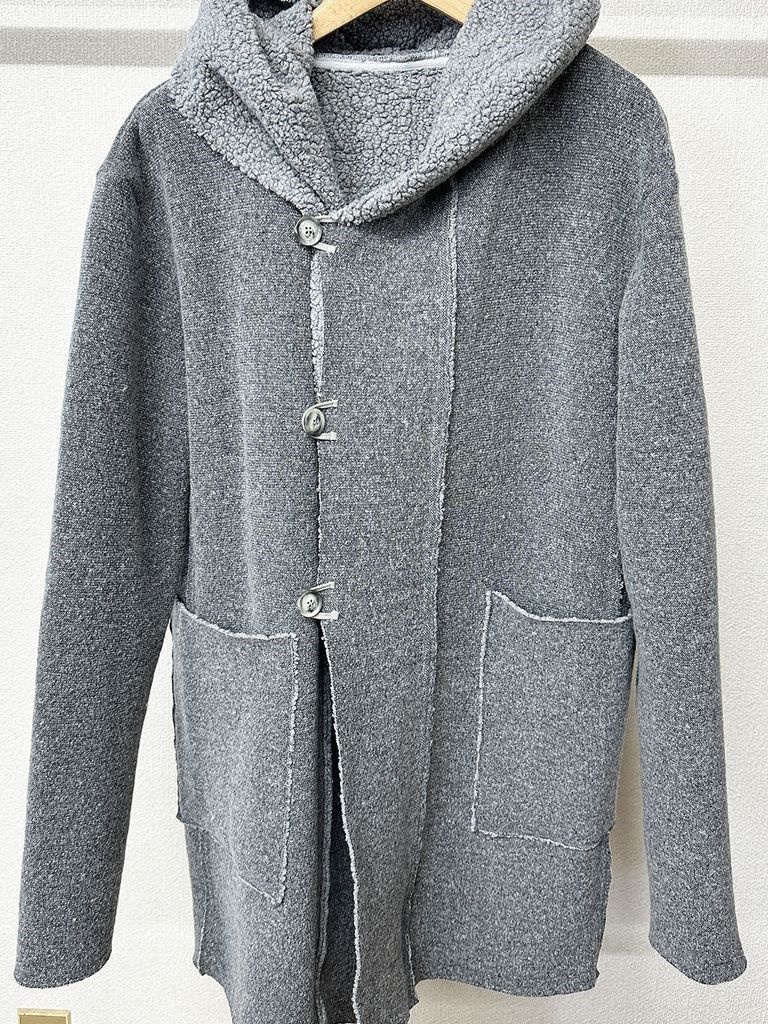 《予約品》 BOA Hoodie coat / ウールボアコート / グレー 【RESOUND CLOTHING】 RC30-C-007