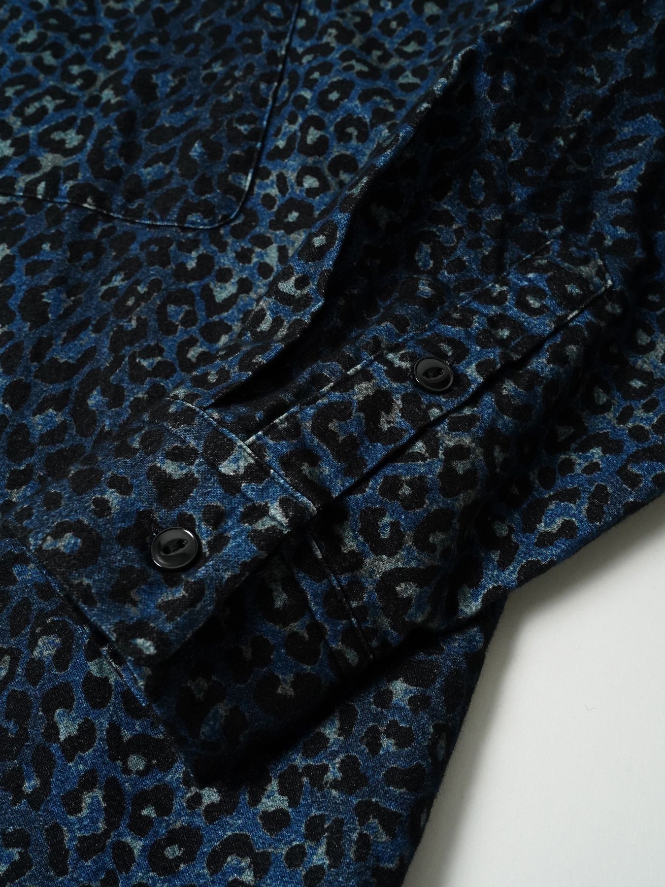 【予約品 7月5日(日) 締切】LEOPARD FLANNELSHIRTS / レオパード フランネルシャツ / ネイビー