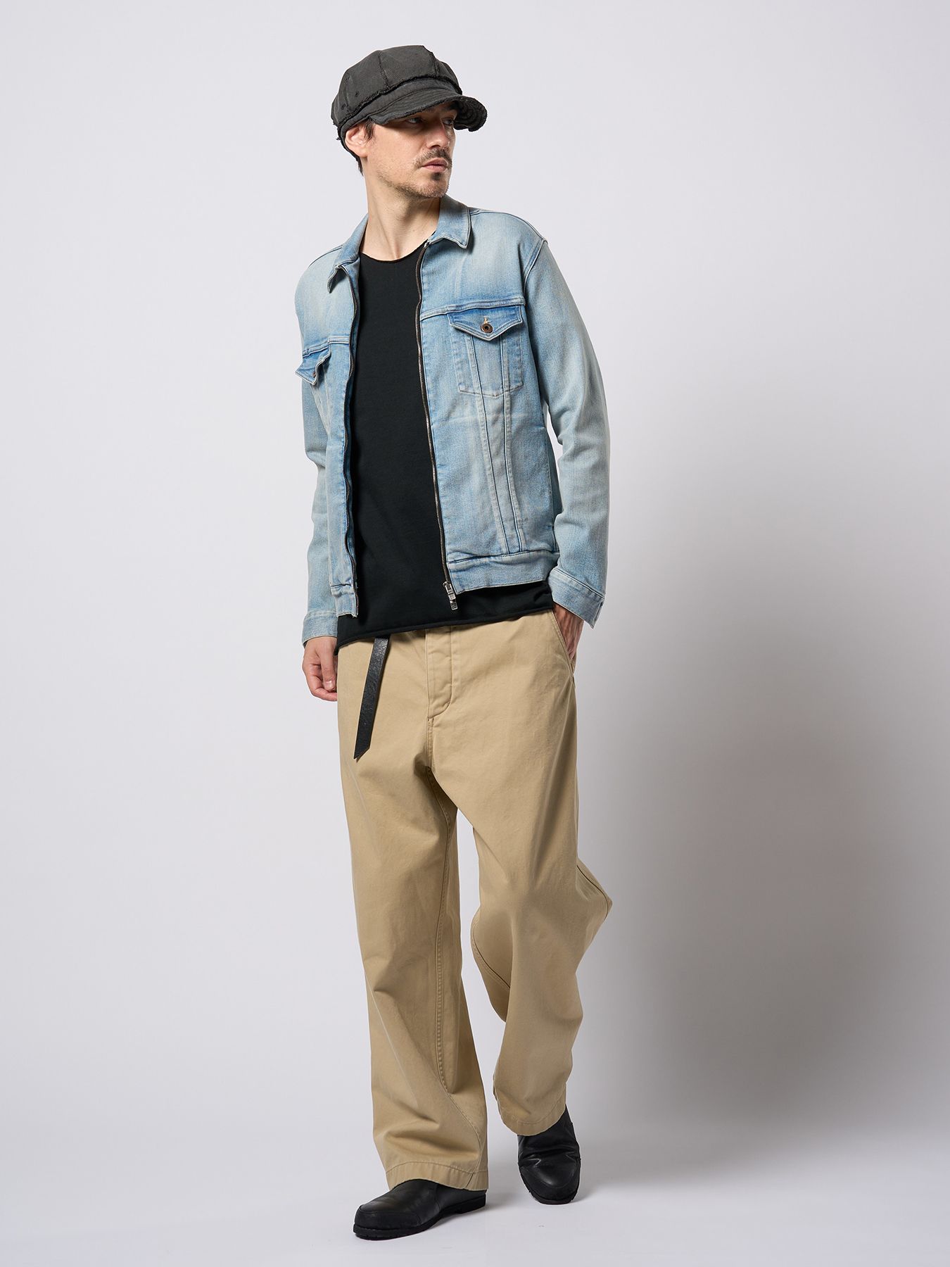 【予約品 9月23日(火) 締切】denim zip blouson / デニムジップブルゾン / アイスブルー