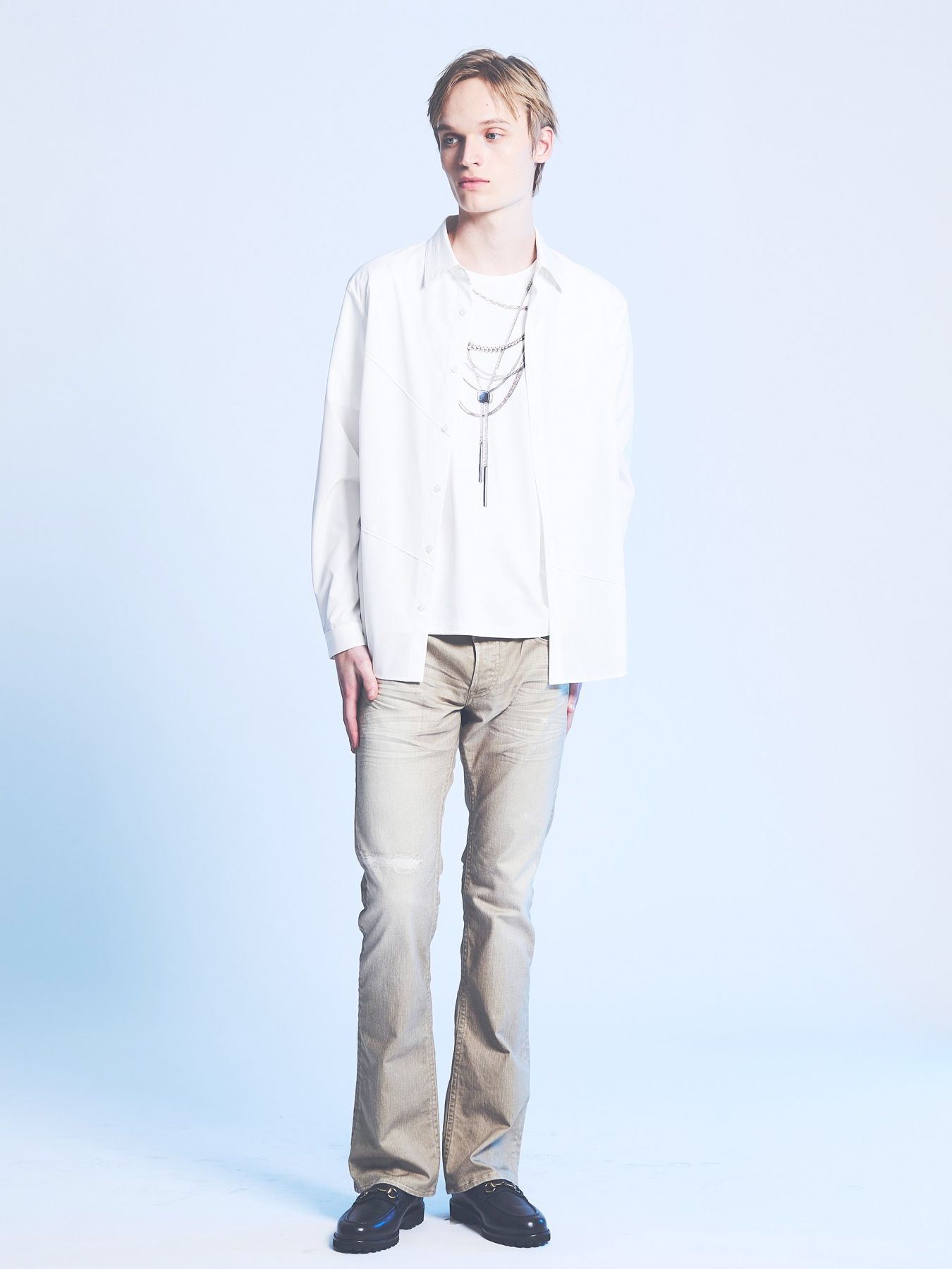 《YArKA × 5351》ネックレス プリント 半袖 Tシャツ / ホワイト【5351 POUR LES HOMMES】