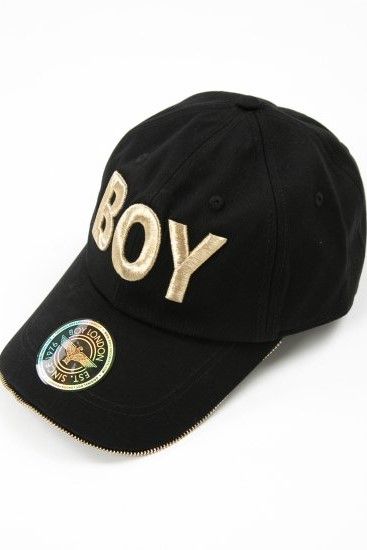 BOY BRIM ZIPPER CAP/ ブラック 【BOY LONDON】