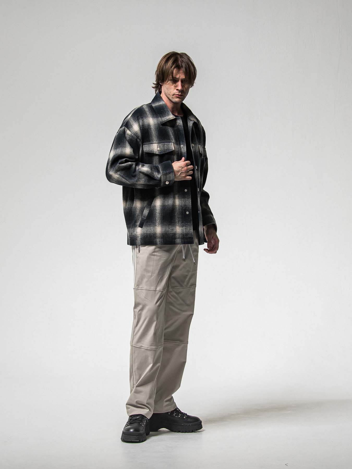 【予約品 8月31日(日) 締切】FLANNEL CHECK JK / フランネルチェック ジャケット / ブラック